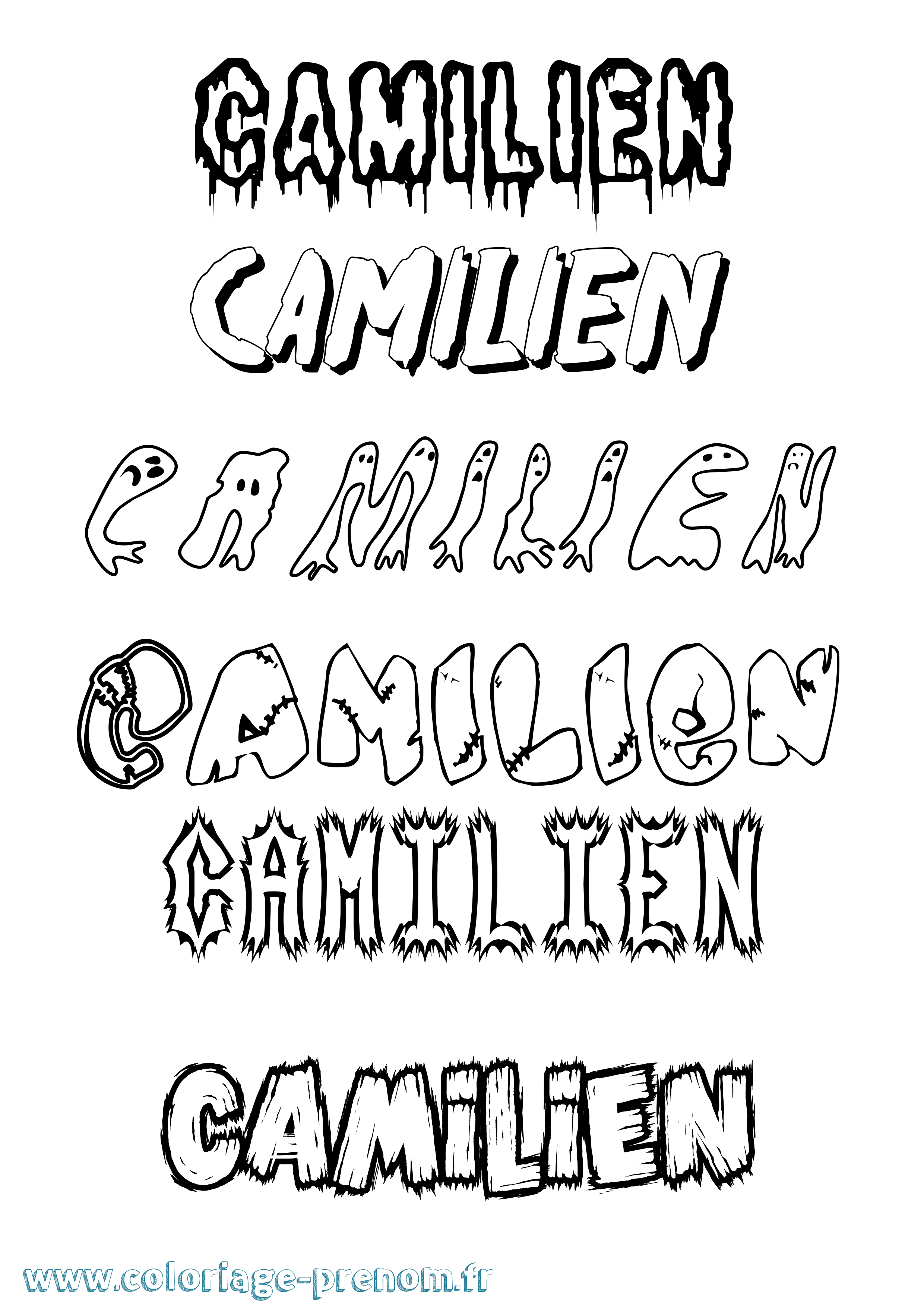 Coloriage Camilien Frisson Coloriage prénom Camilien Frisson