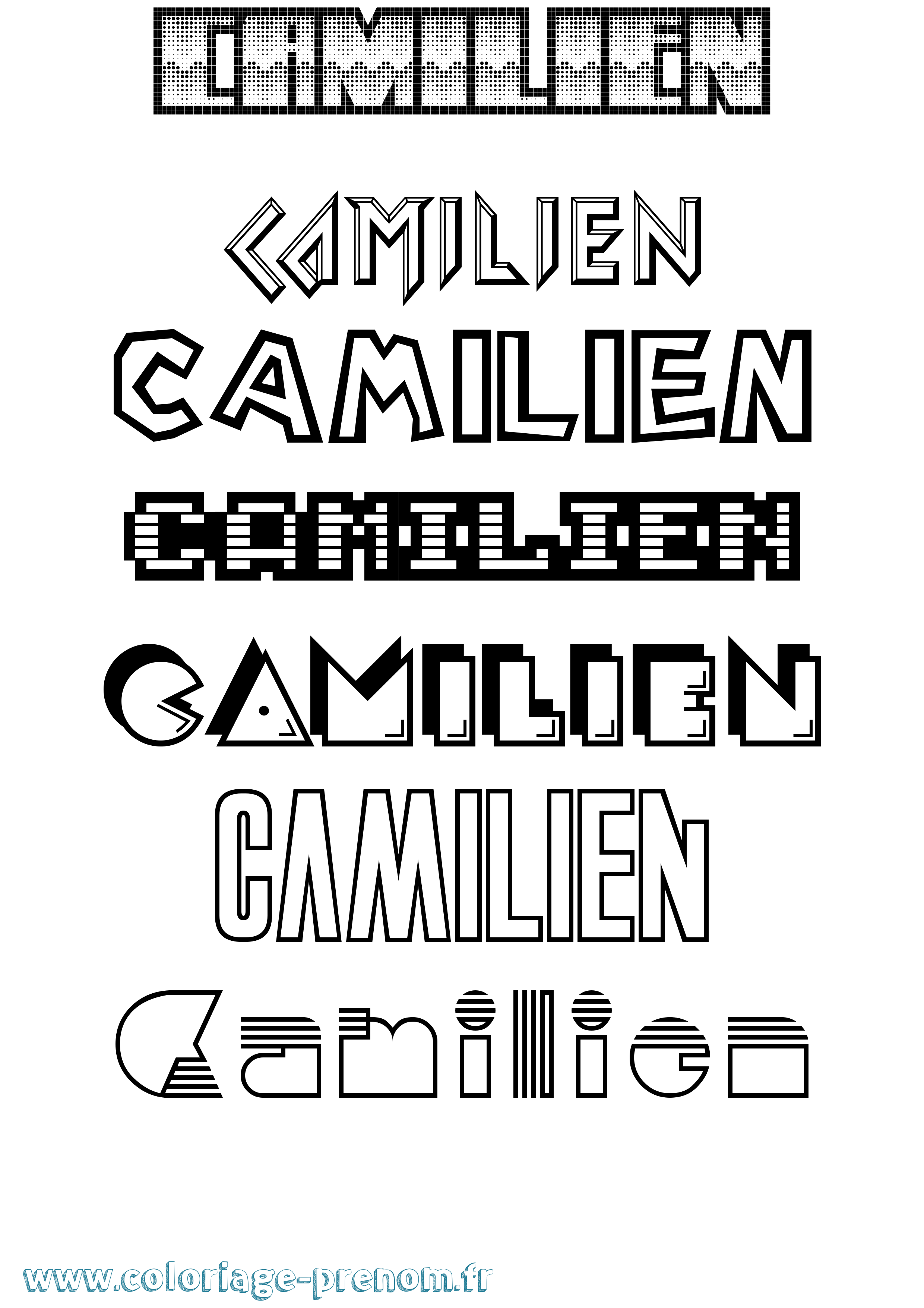 Coloriage Camilien Jeux Vidéos Coloriage prénom Camilien Jeux Vidéos