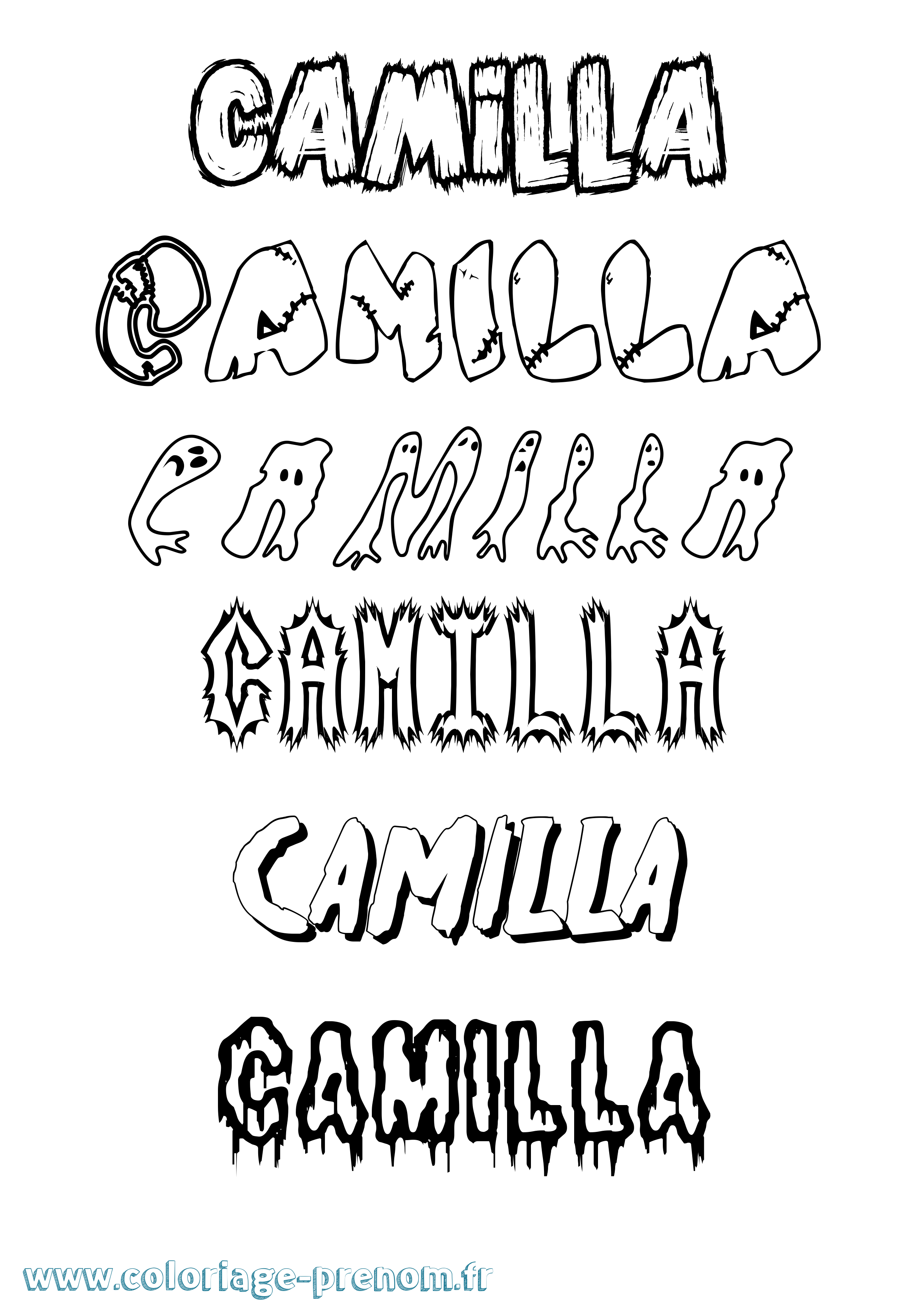 Coloriage Camilla Frisson Coloriage prénom Camilla Frisson