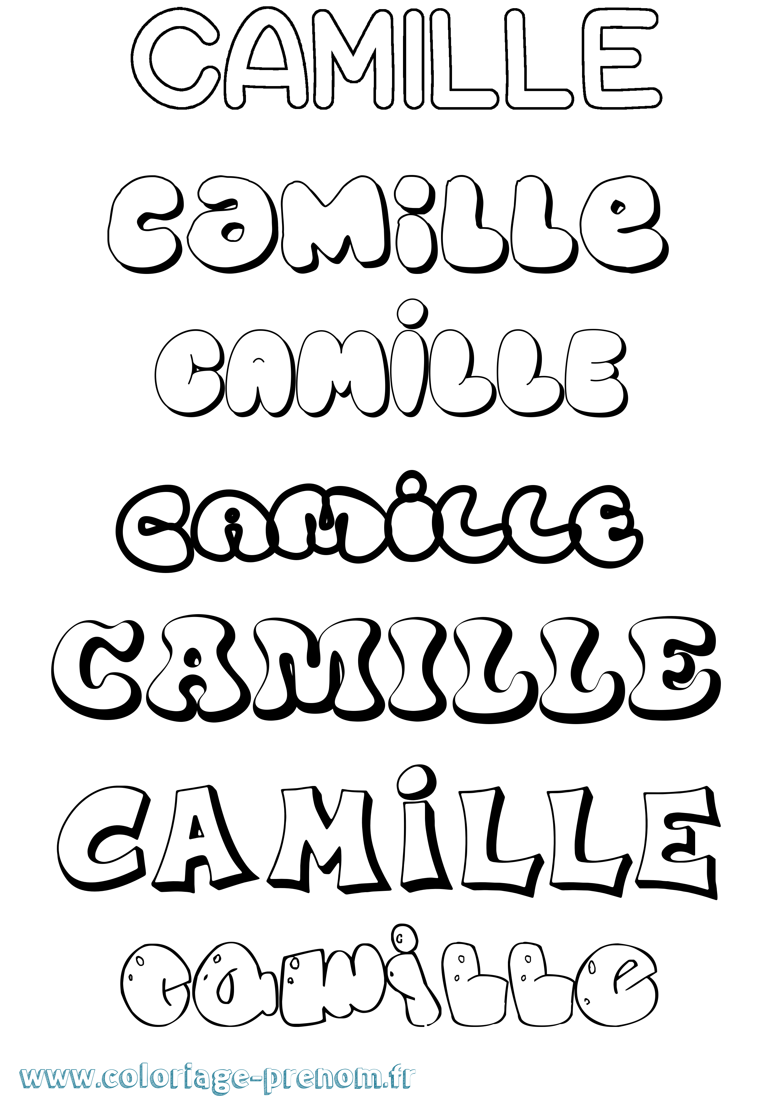 Coloriage prénom Camille