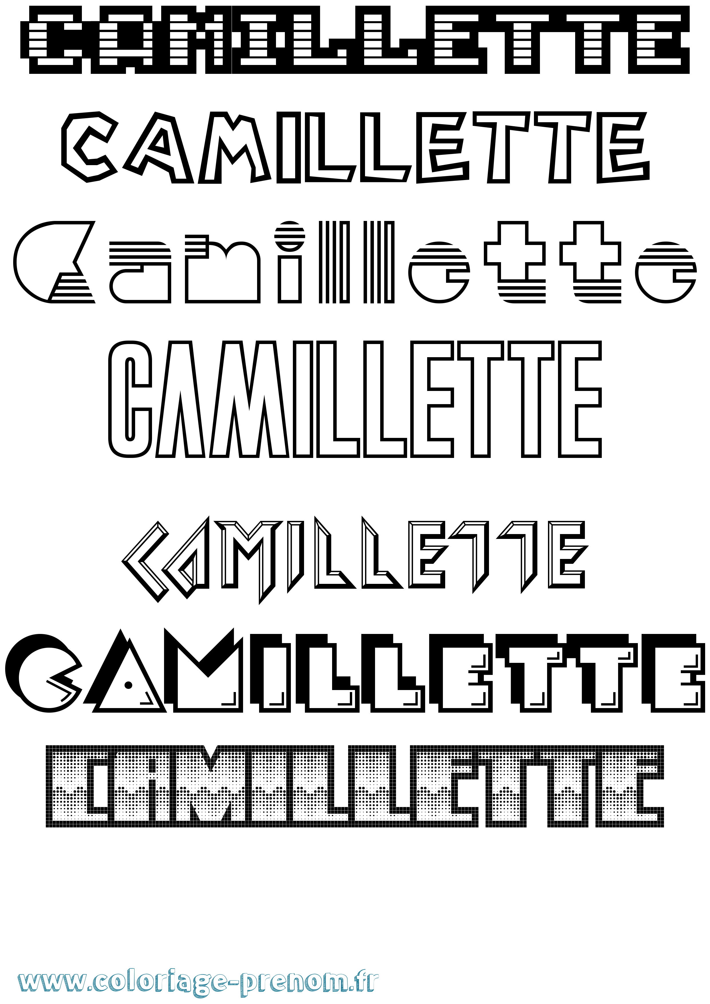 Coloriage Camillette Jeux Vidéos Coloriage prénom Camillette Jeux Vidéos