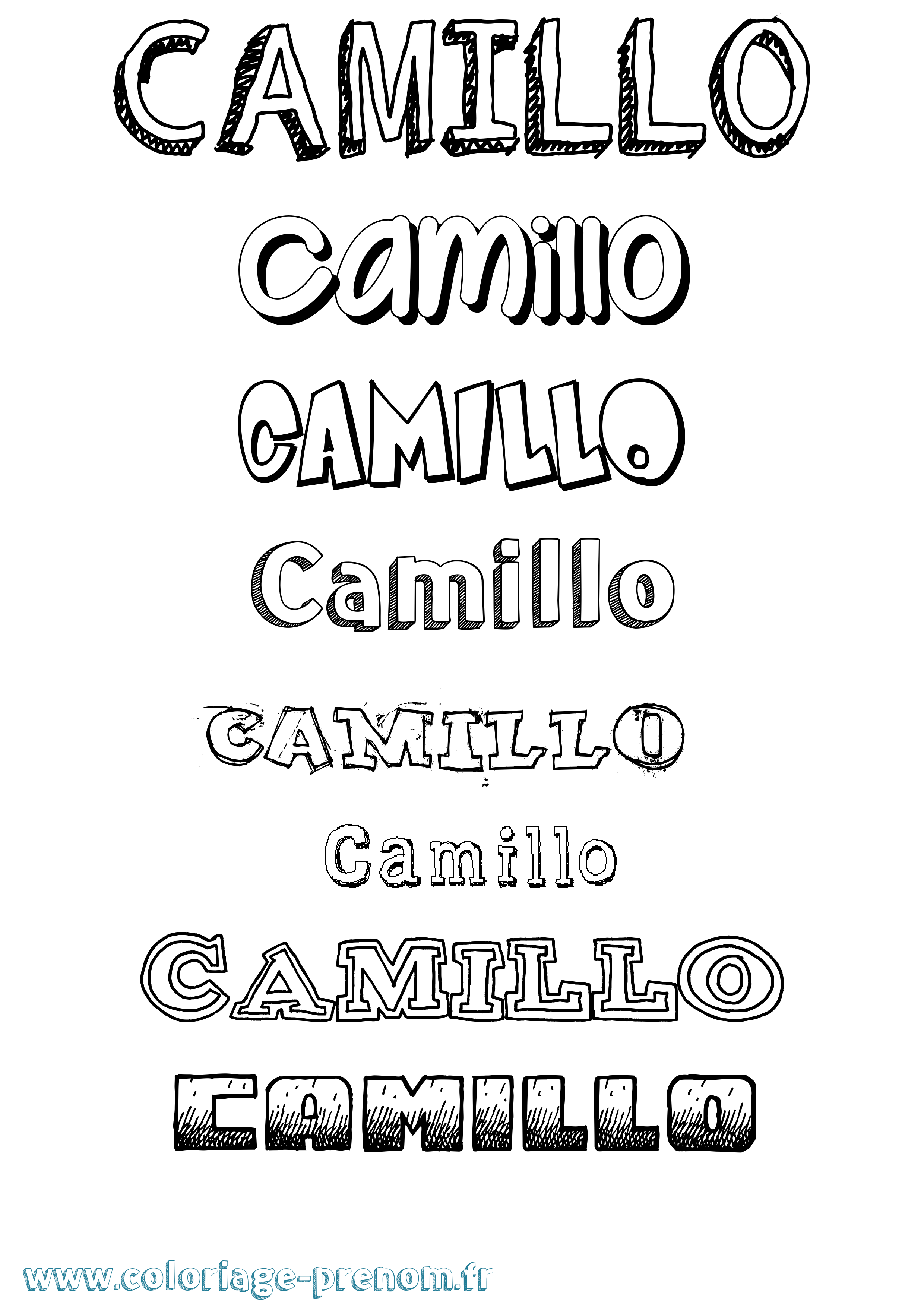 Coloriage Camillo Dessiné Coloriage prénom Camillo Dessiné