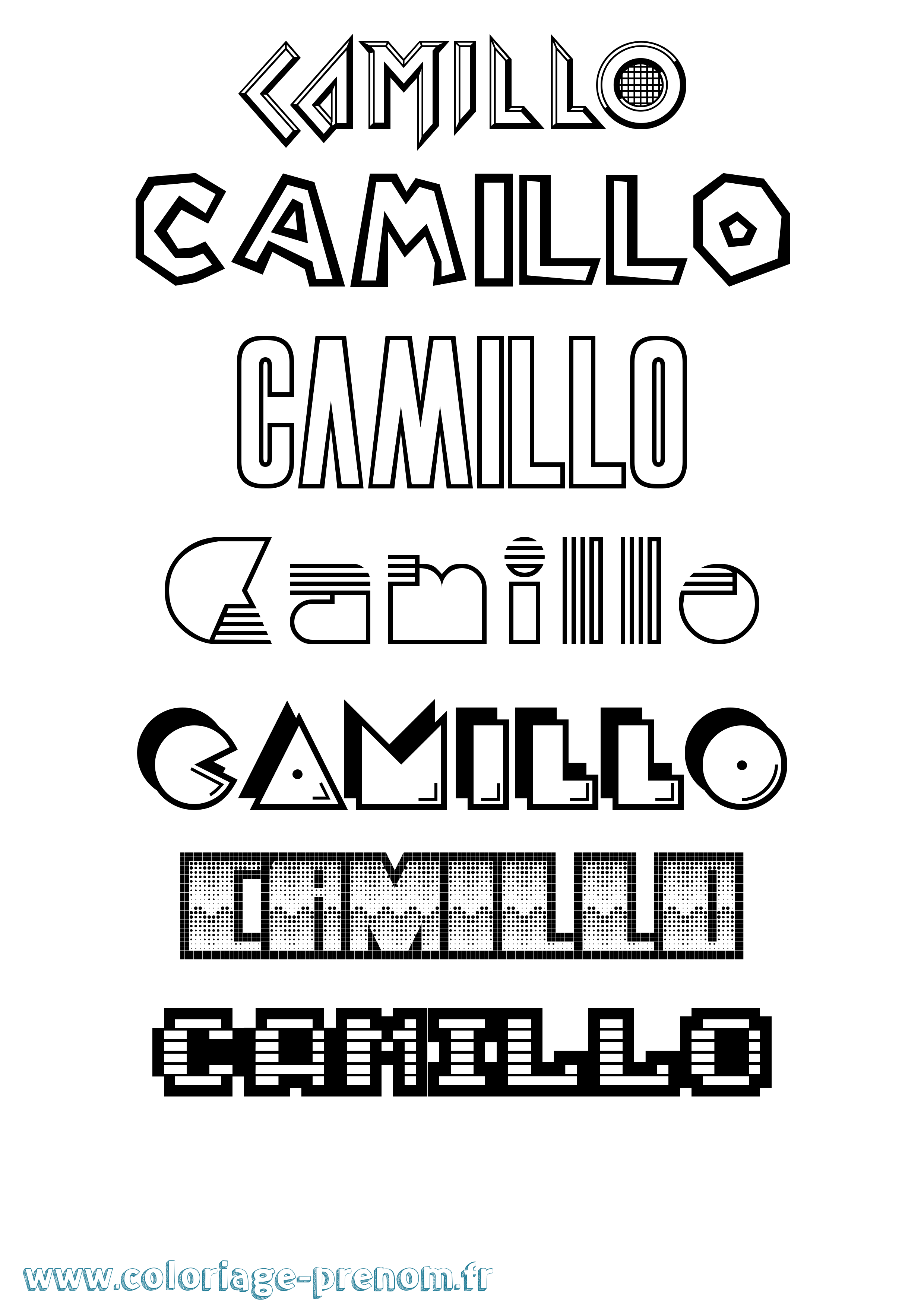 Coloriage Camillo Jeux Vidéos Coloriage prénom Camillo Jeux Vidéos