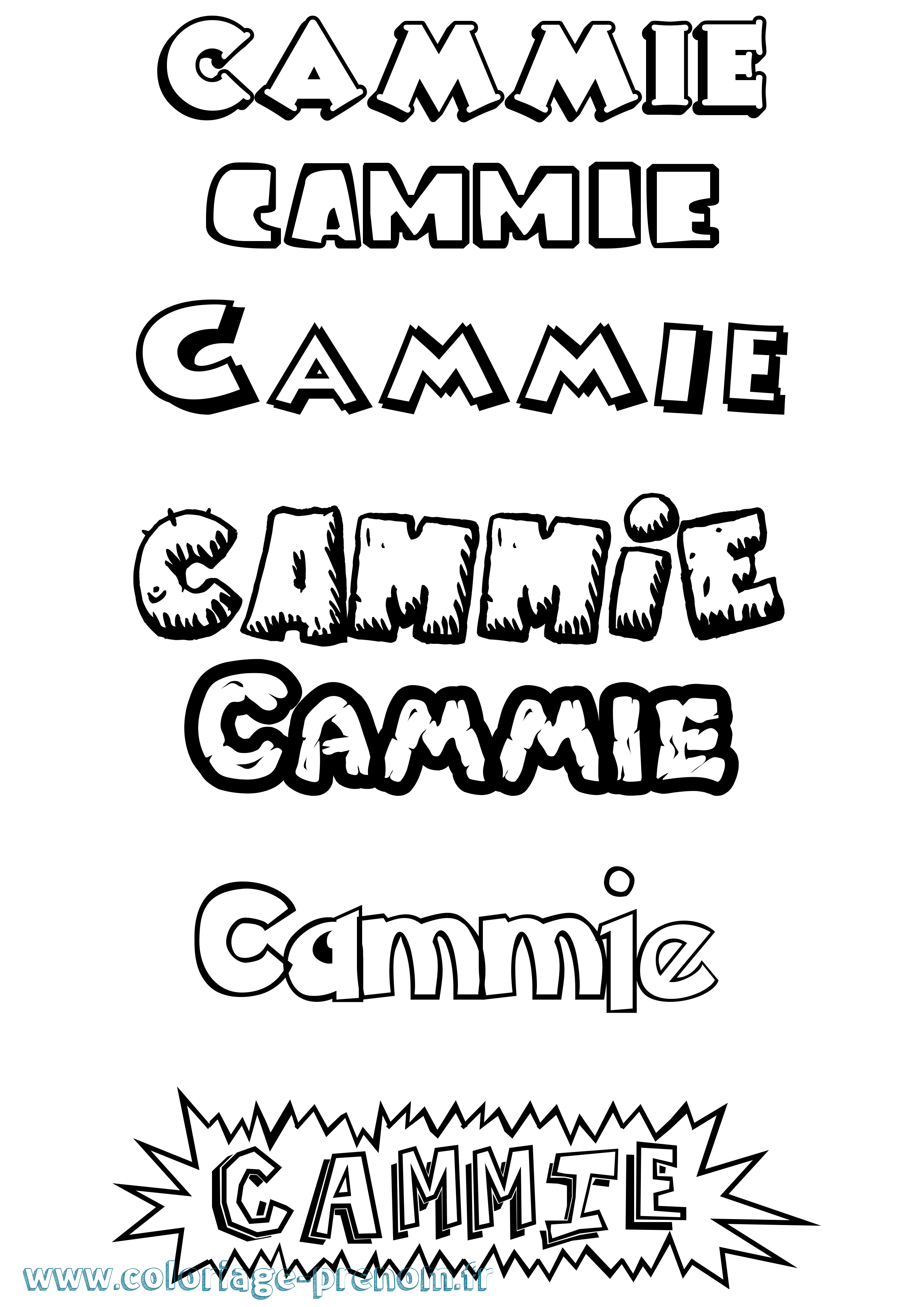 Coloriage Cammie Dessin Animé Coloriage prénom Cammie Dessin Animé