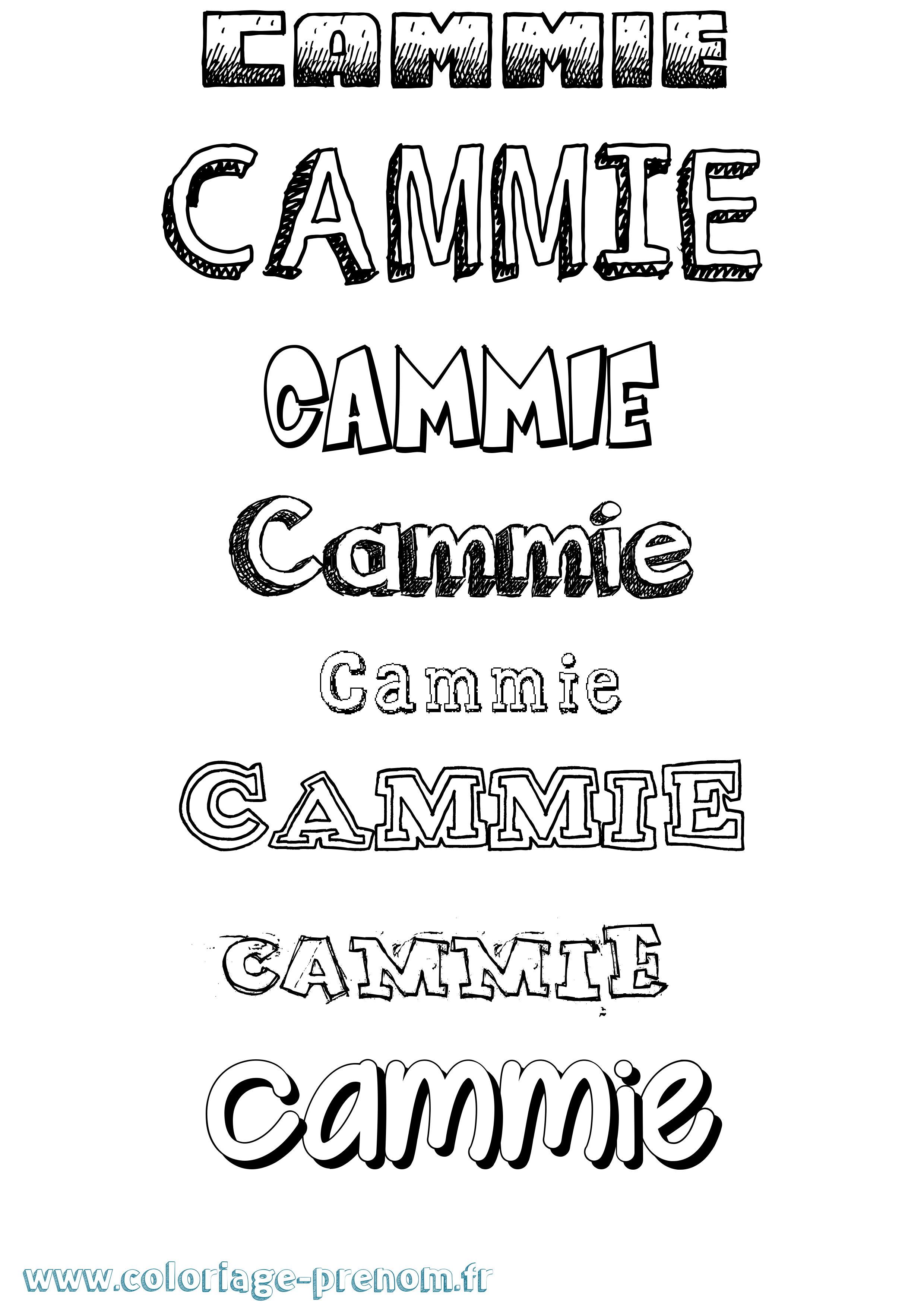 Coloriage Cammie Dessiné Coloriage prénom Cammie Dessiné