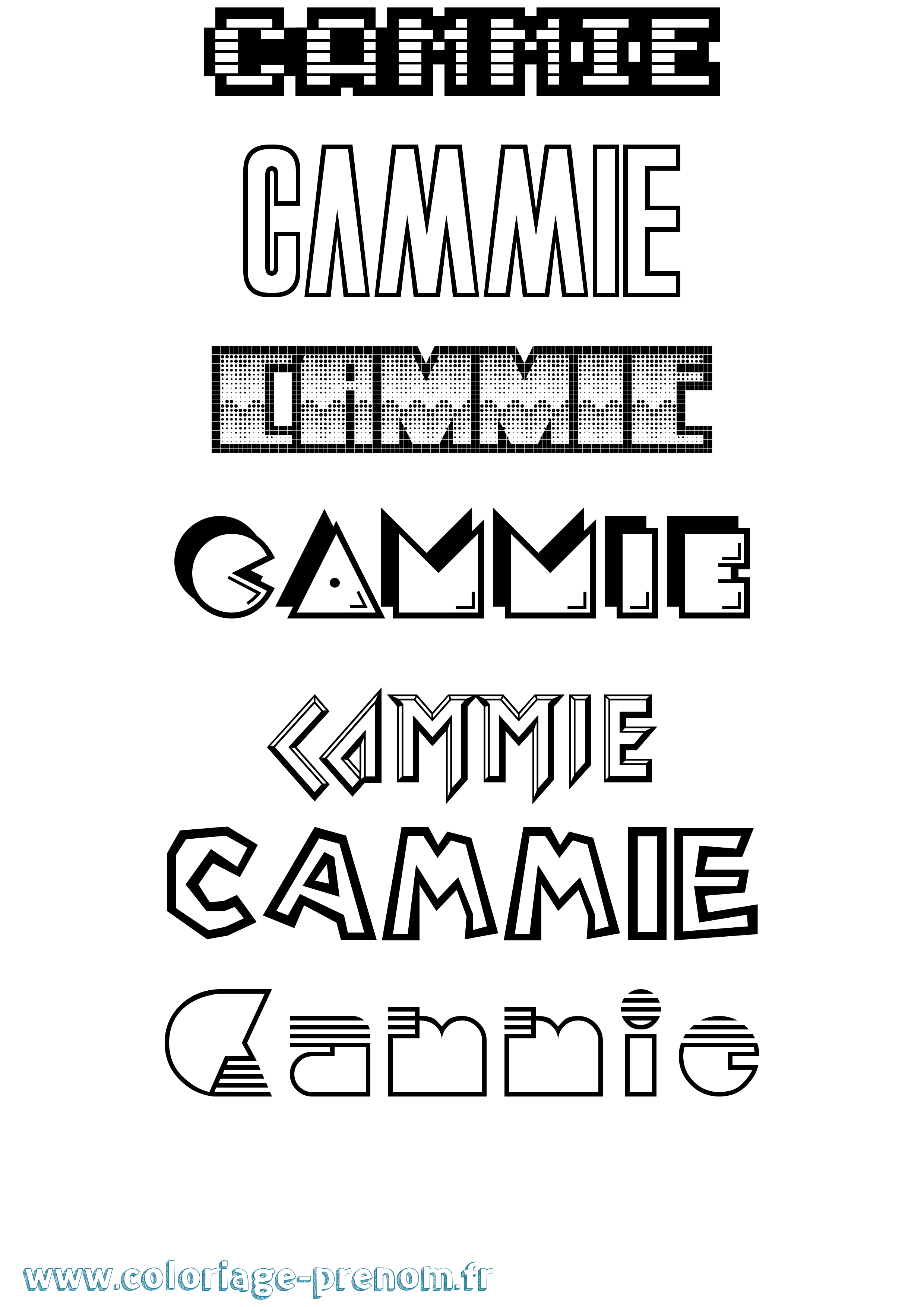 Coloriage Cammie Jeux Vidéos Coloriage prénom Cammie Jeux Vidéos
