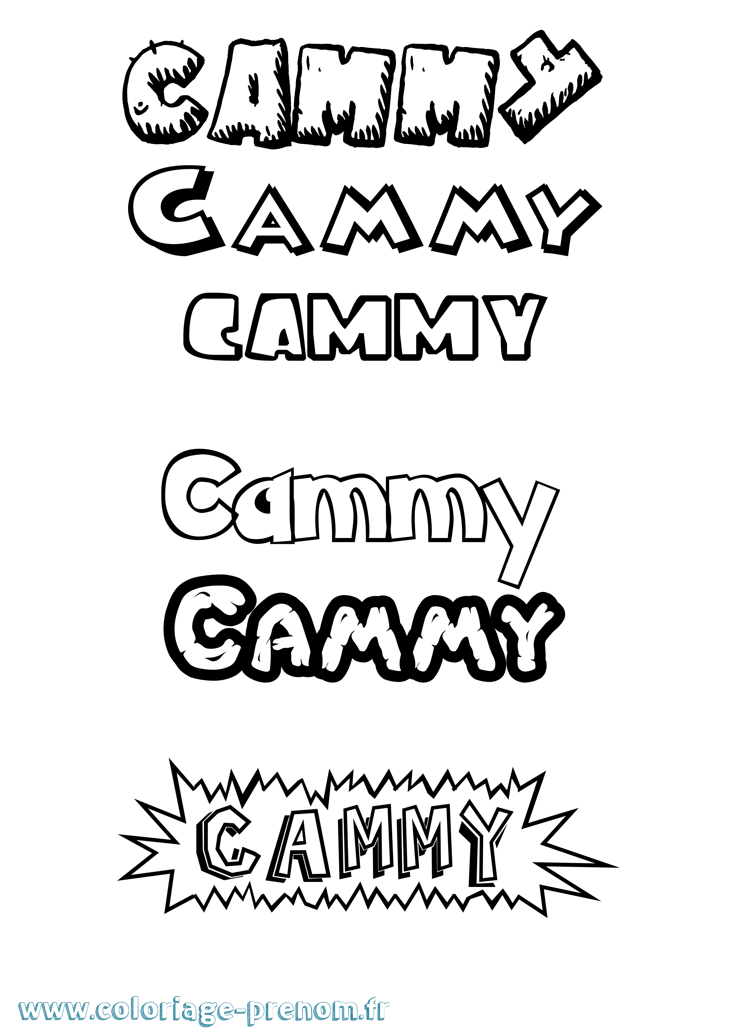 Coloriage prénom Cammy Dessin Animé