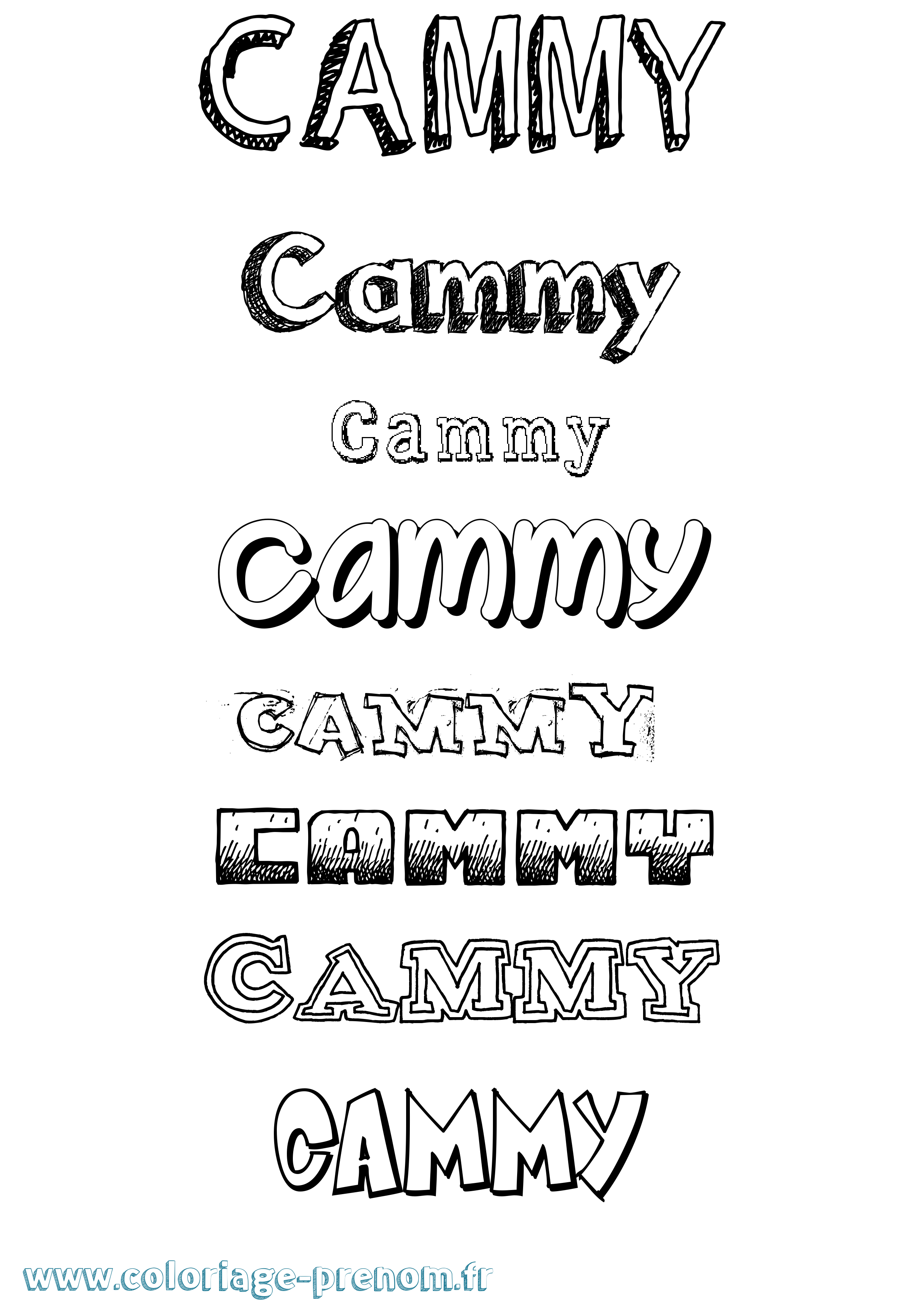 Coloriage prénom Cammy Dessiné