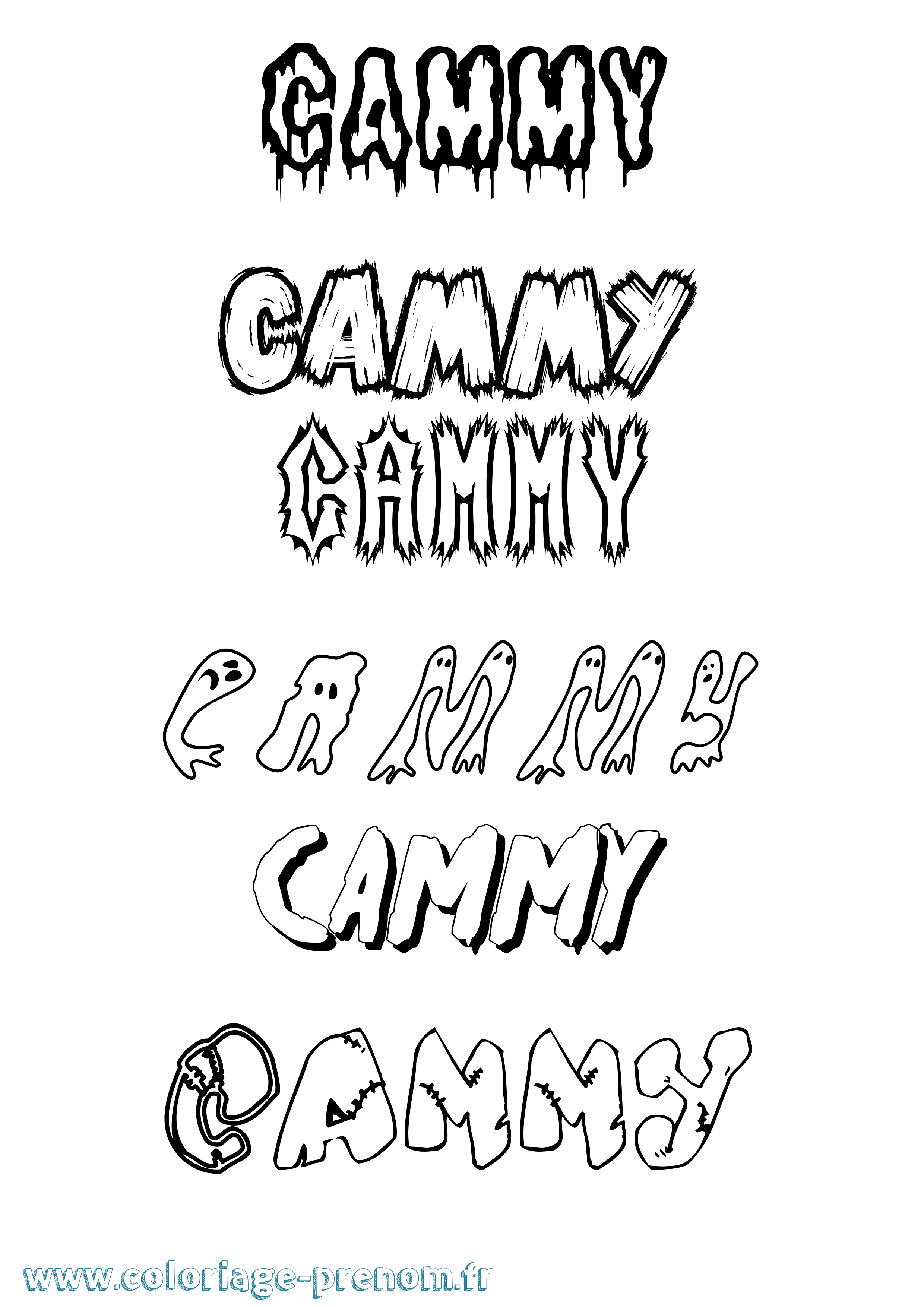 Coloriage prénom Cammy Frisson