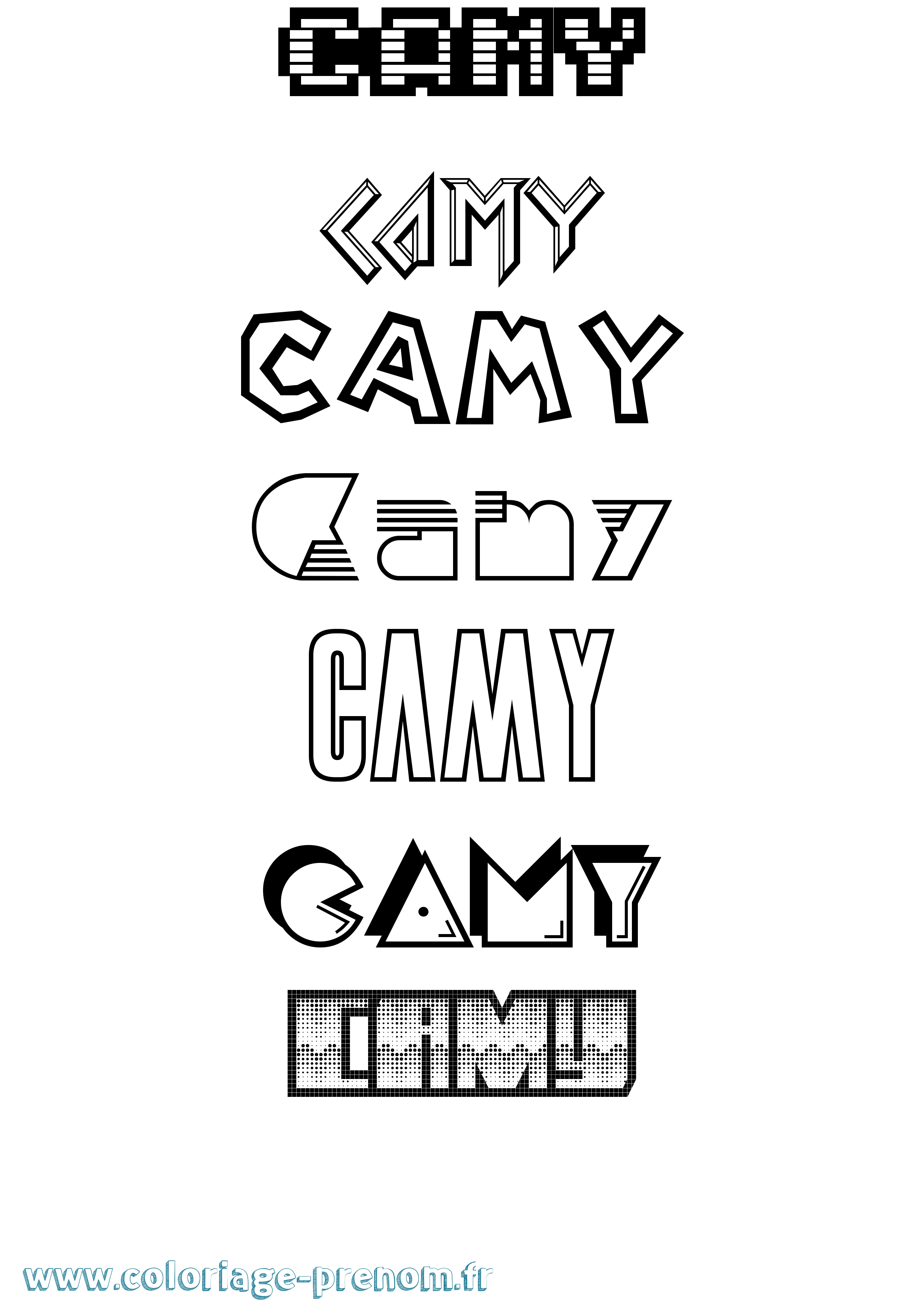 Coloriage Camy Jeux Vidéos Coloriage prénom Camy Jeux Vidéos