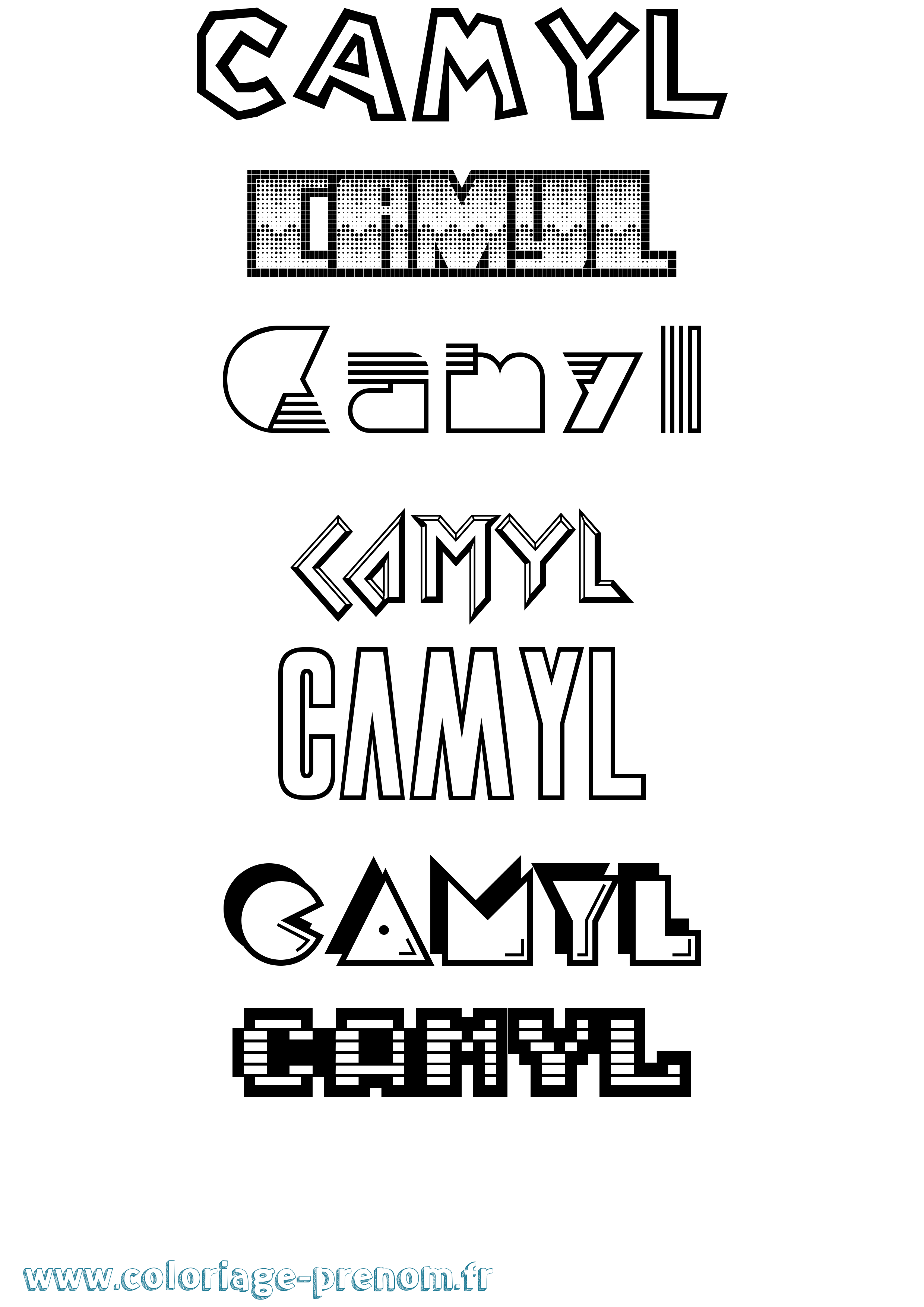 Coloriage Camyl Jeux Vidéos Coloriage prénom Camyl Jeux Vidéos