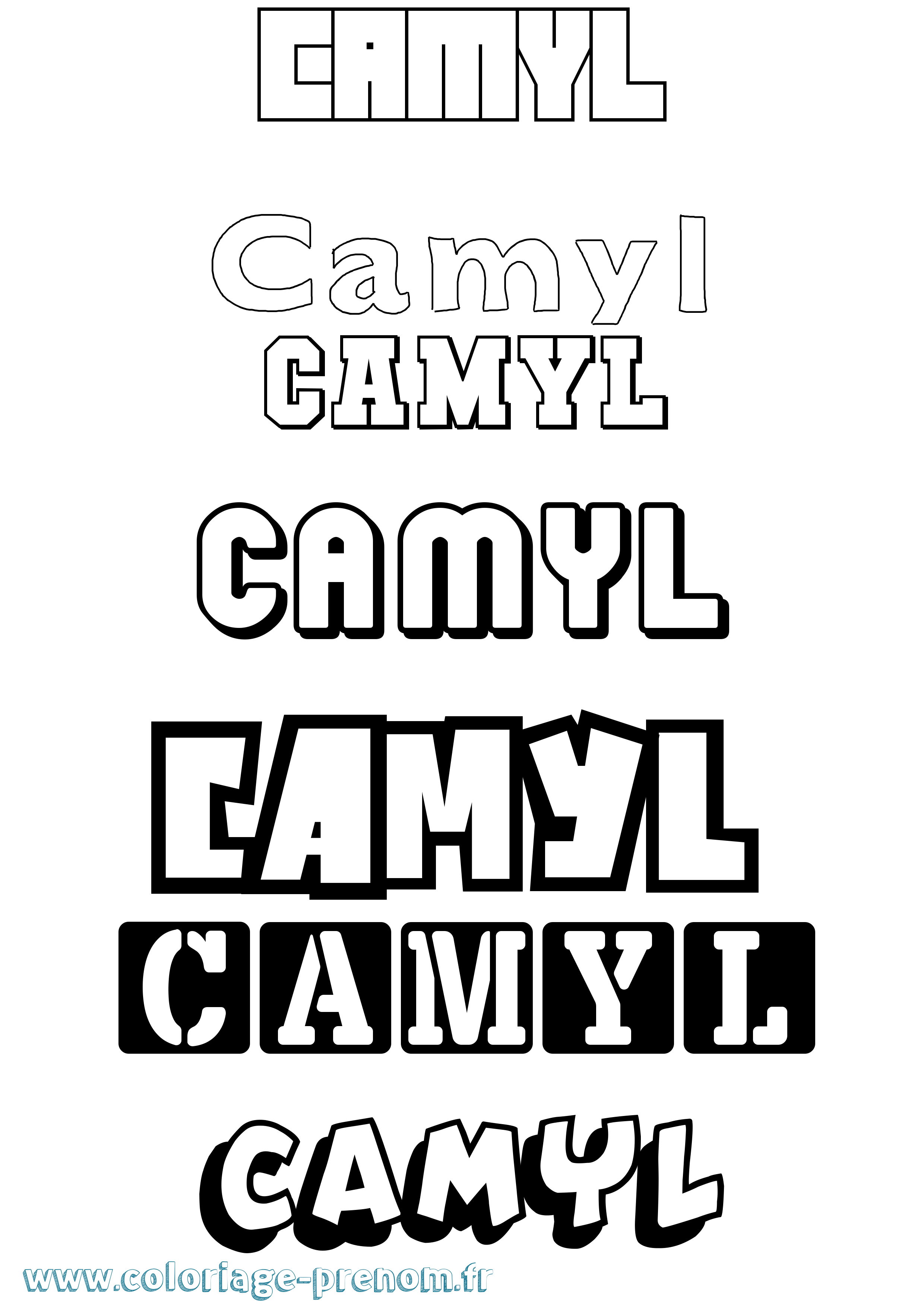 Coloriage Camyl Simple Coloriage prénom Camyl Simple