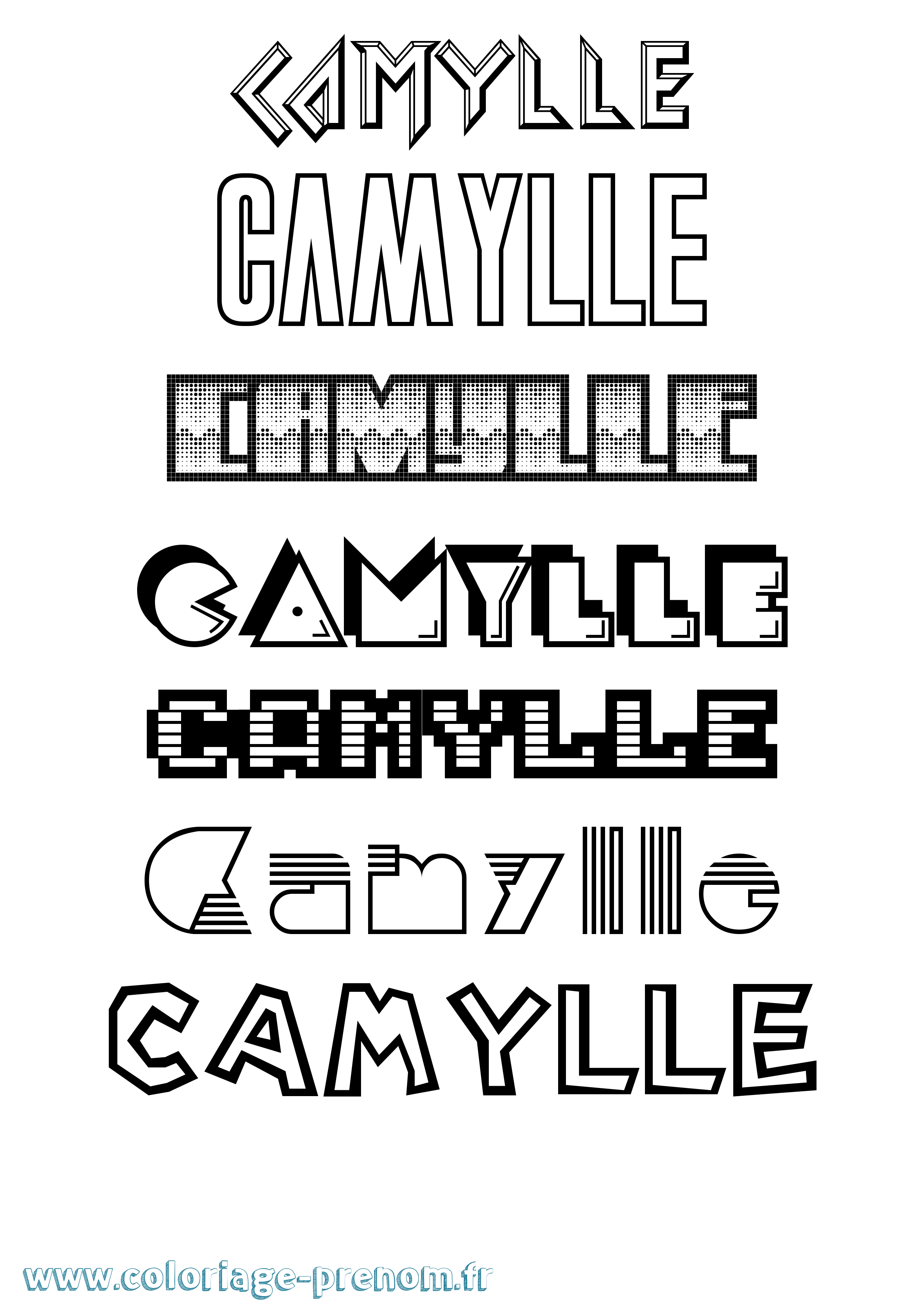 Coloriage Camylle Jeux Vidéos Coloriage prénom Camylle Jeux Vidéos