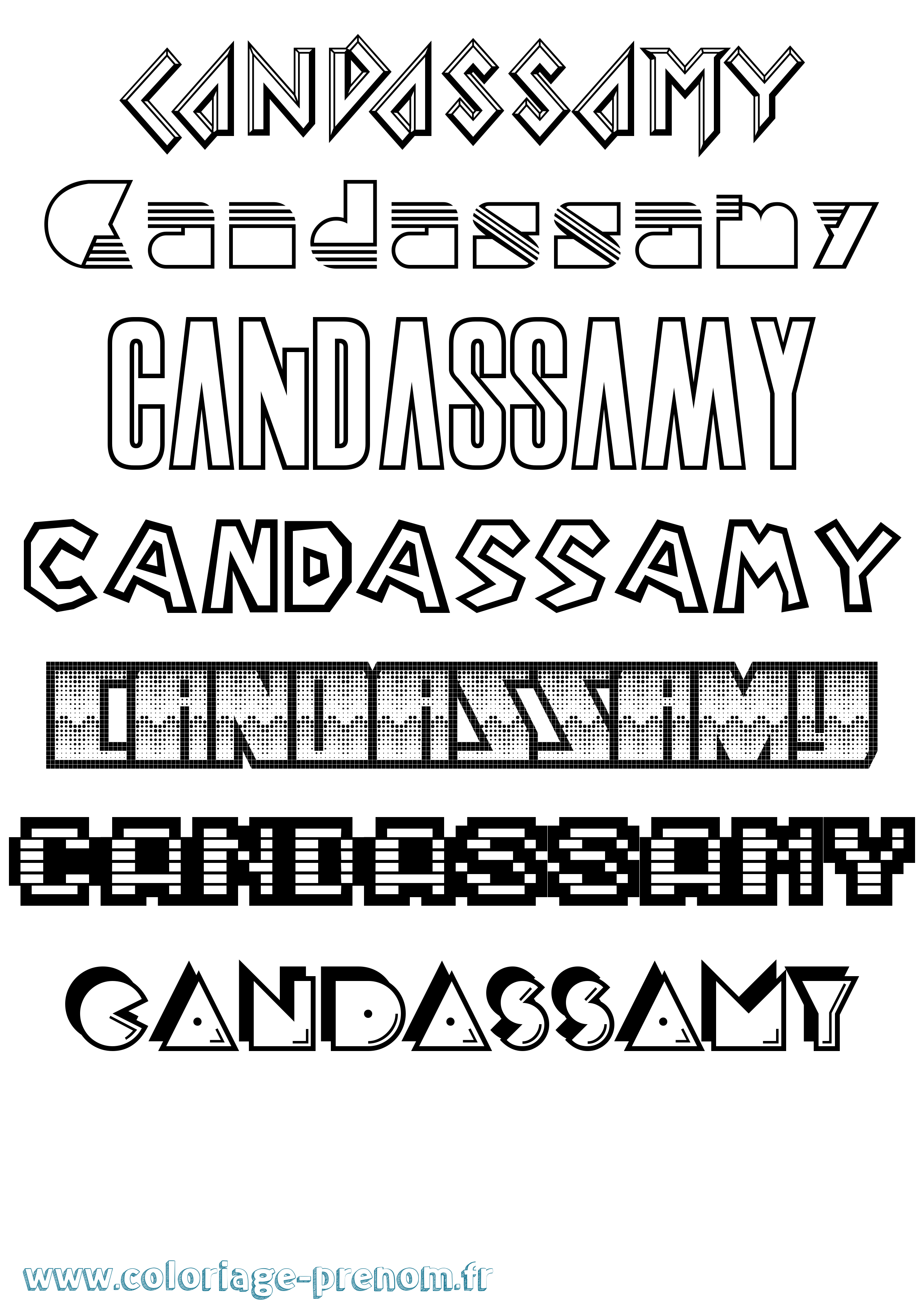 Coloriage Candassamy Jeux Vidéos Coloriage prénom Candassamy Jeux Vidéos