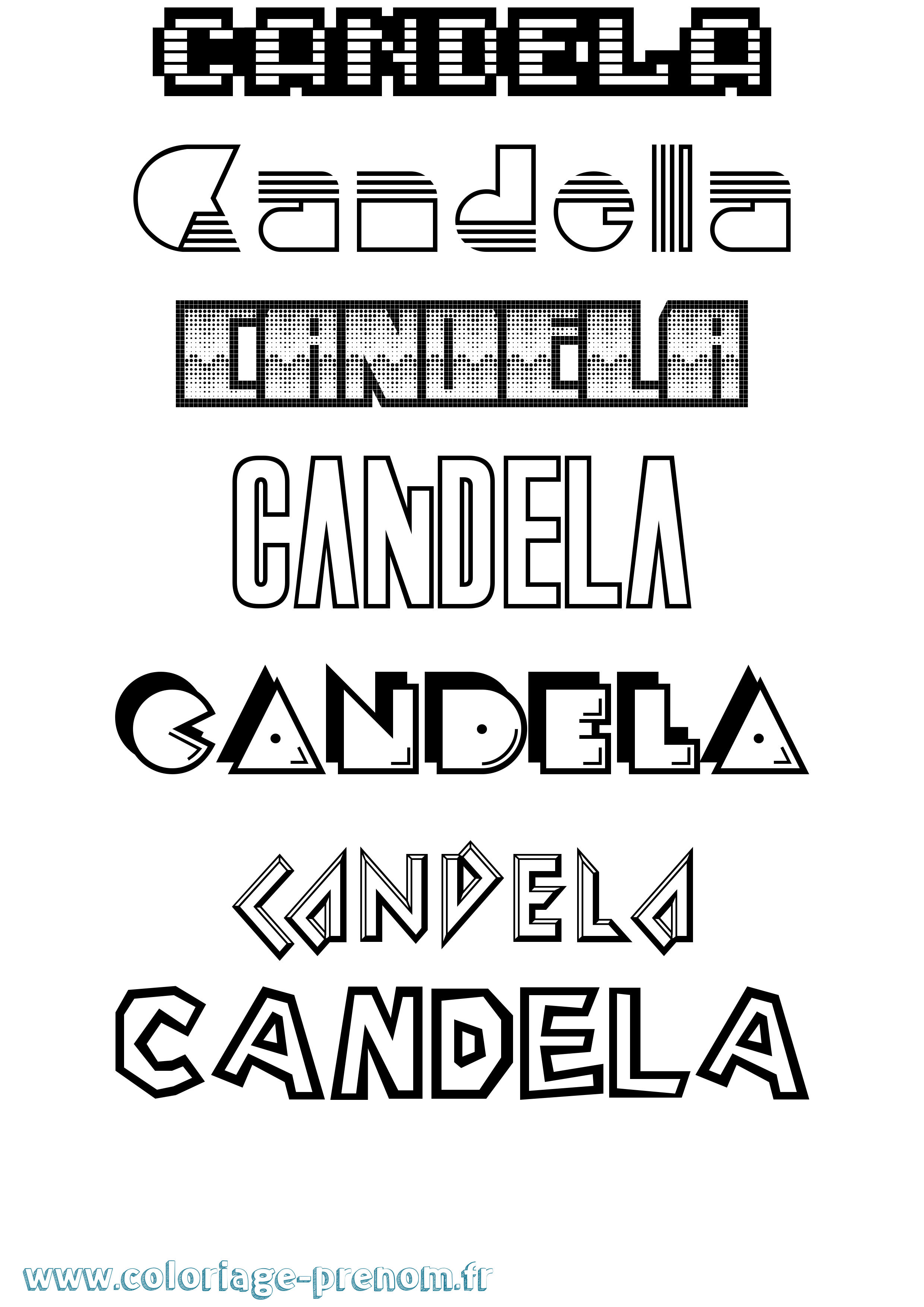 Coloriage Candela Jeux Vidéos Coloriage prénom Candela Jeux Vidéos