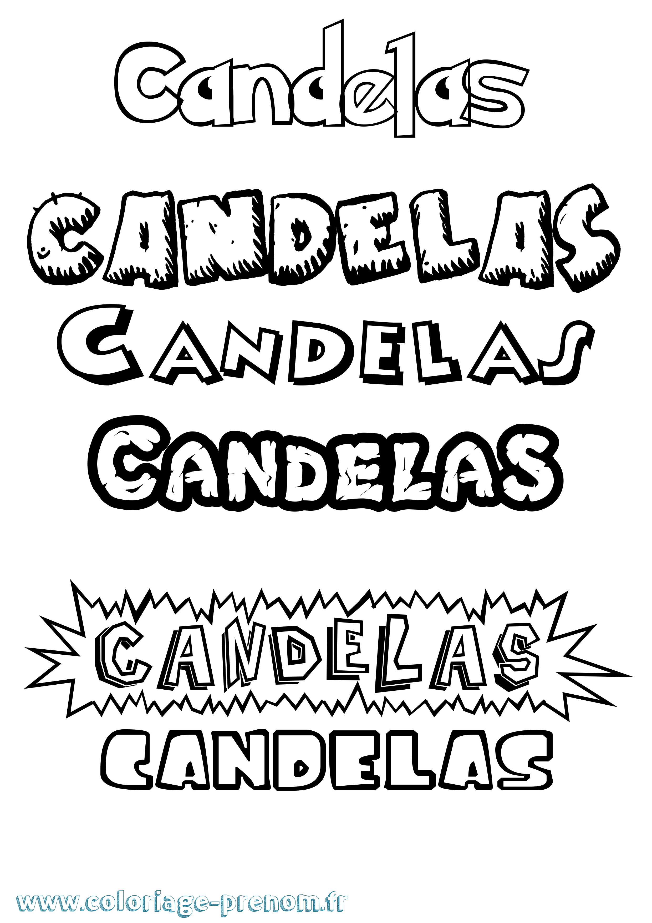 Coloriage Candelas Dessin Animé Coloriage prénom Candelas Dessin Animé