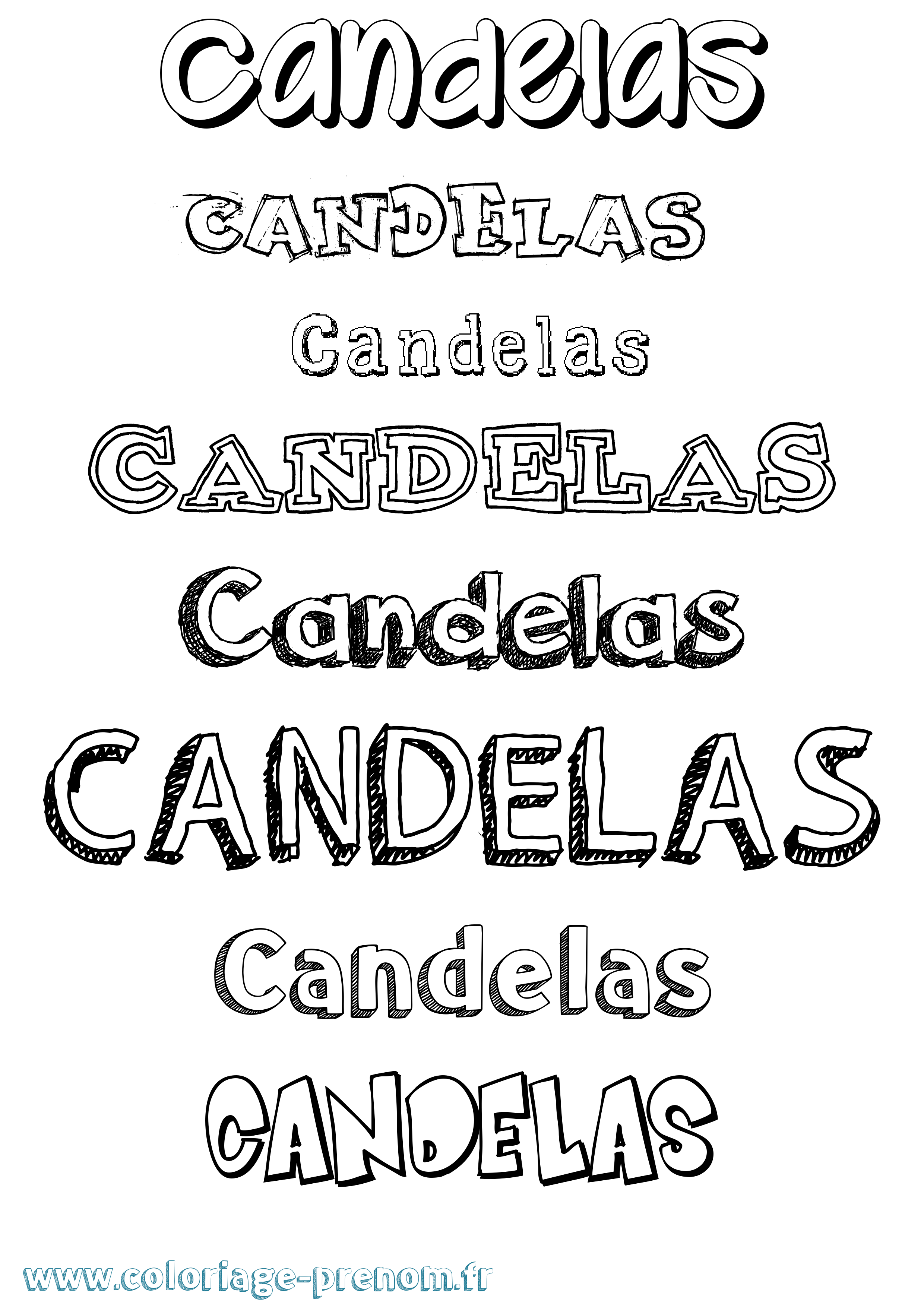 Coloriage Candelas Dessiné Coloriage prénom Candelas Dessiné