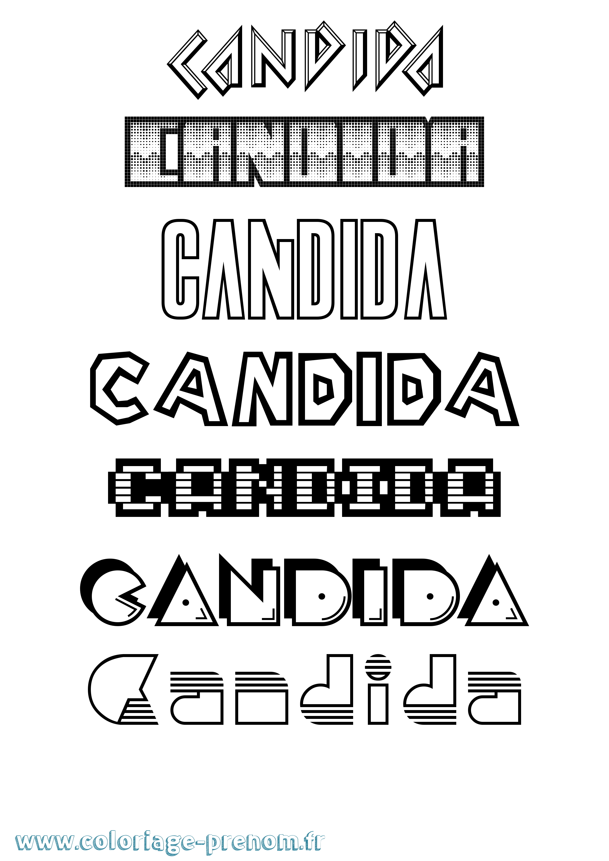 Coloriage Candida Jeux Vidéos Coloriage prénom Candida Jeux Vidéos