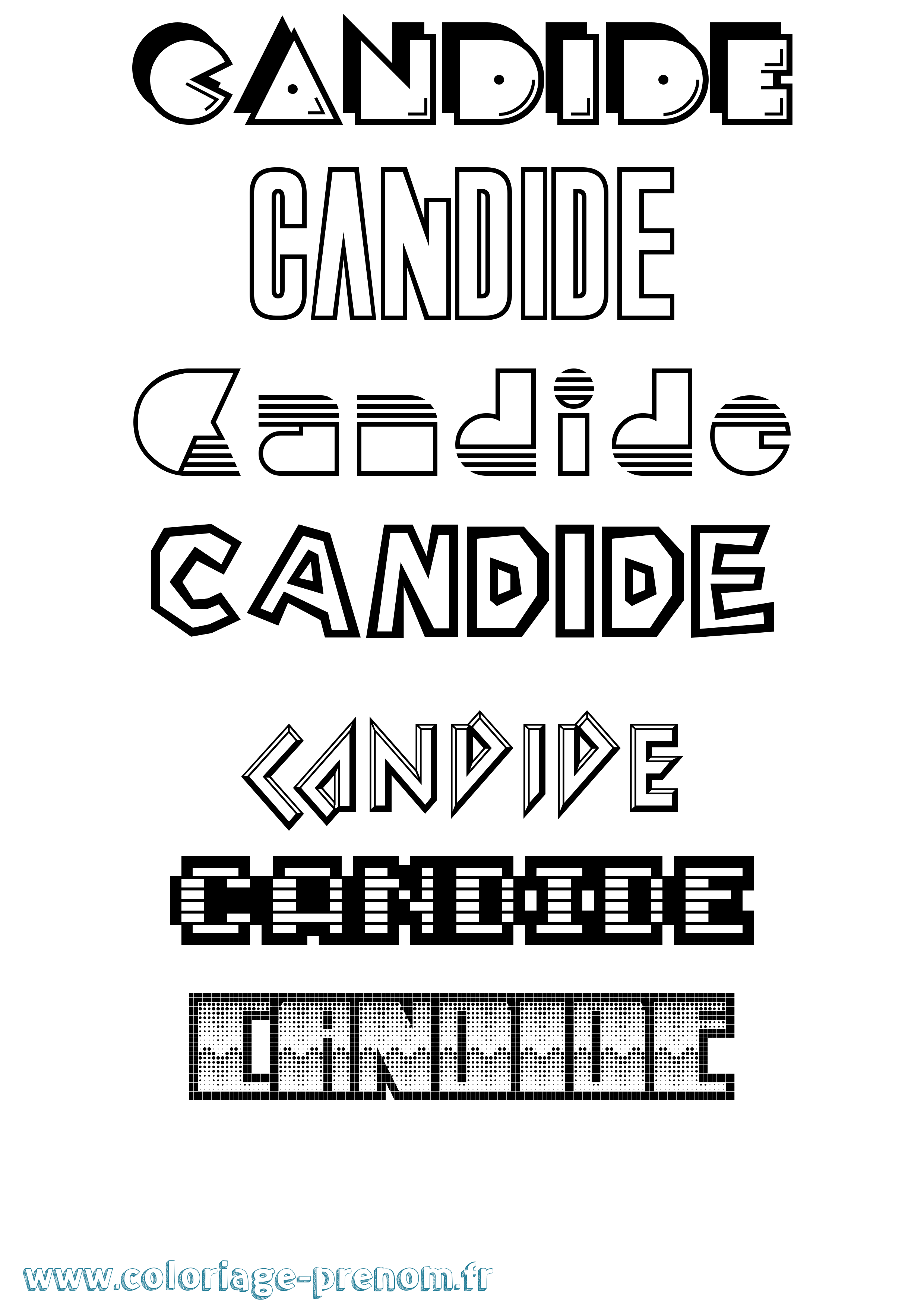 Coloriage Candide Jeux Vidéos Coloriage prénom Candide Jeux Vidéos