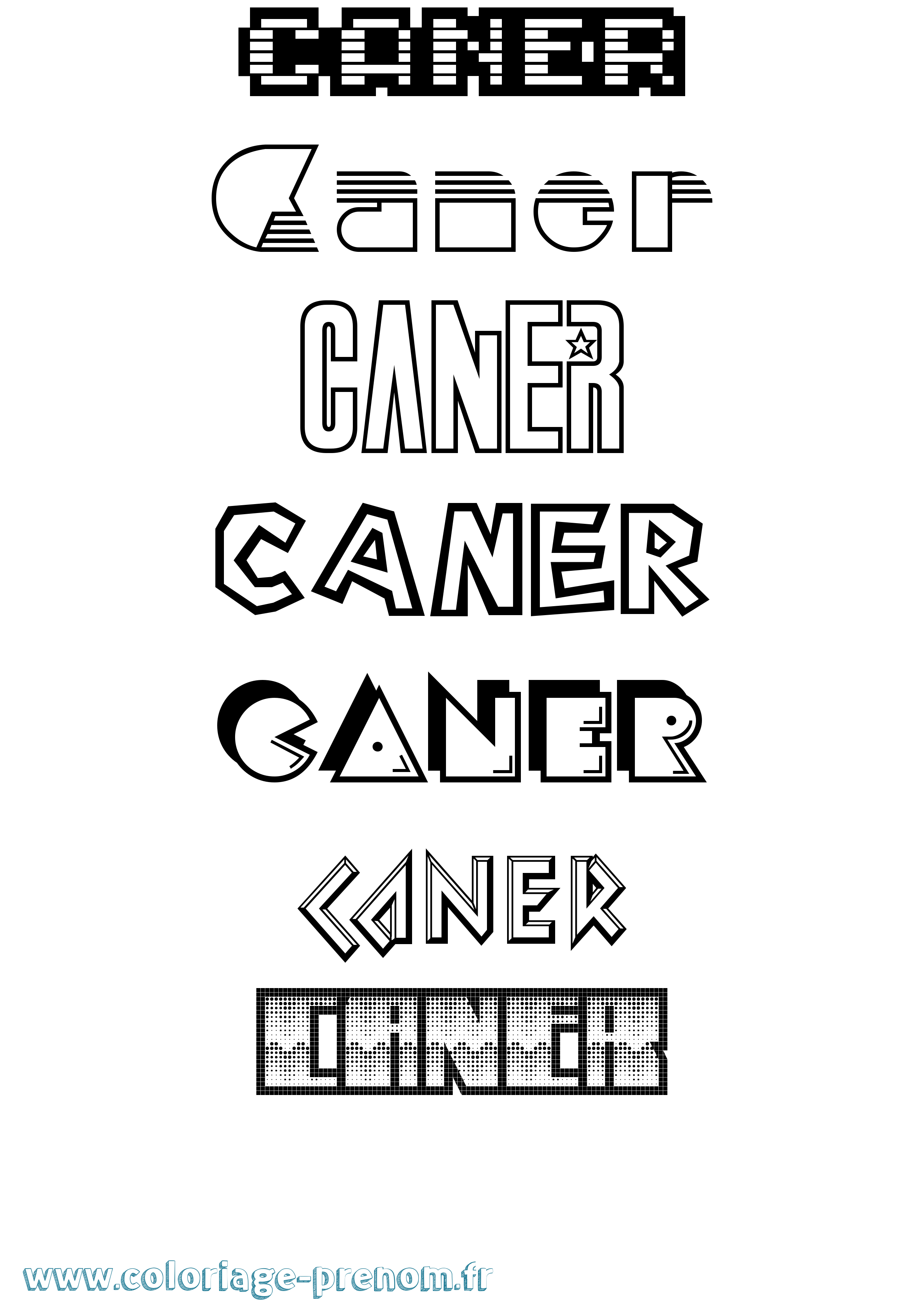 Coloriage Caner Jeux Vidéos Coloriage prénom Caner Jeux Vidéos