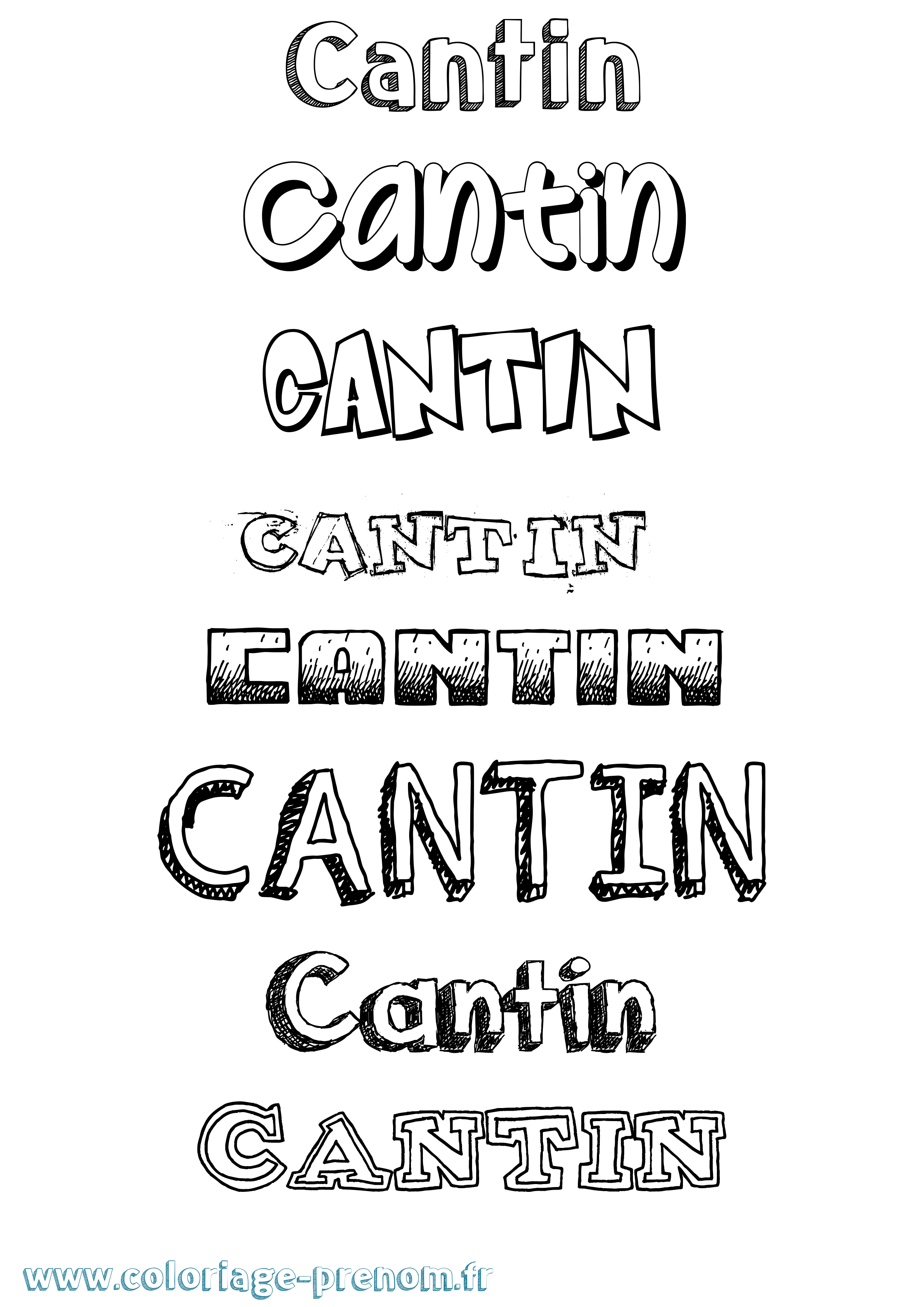 Coloriage Cantin Dessiné Coloriage prénom Cantin Dessiné