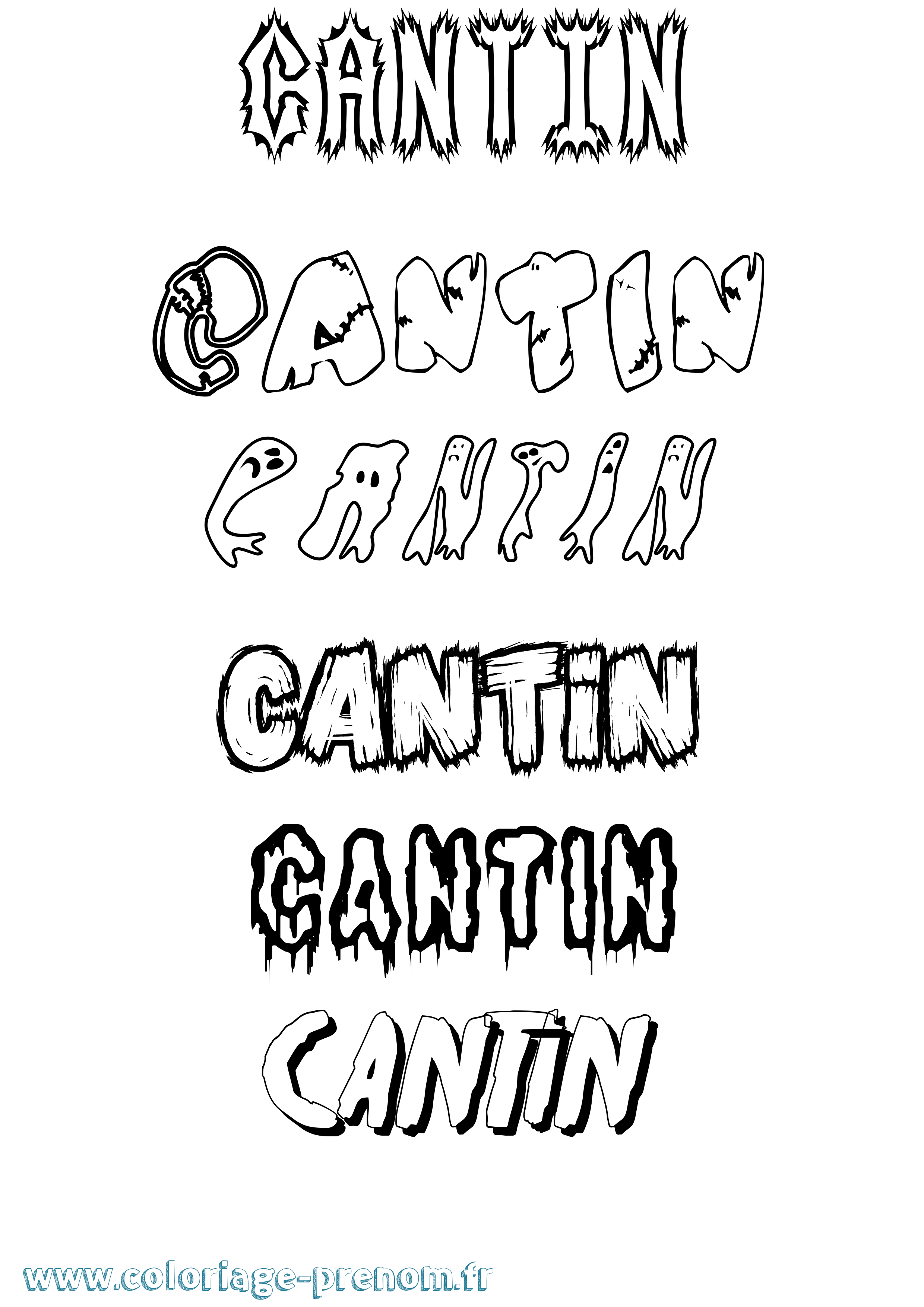 Coloriage Cantin Frisson Coloriage prénom Cantin Frisson