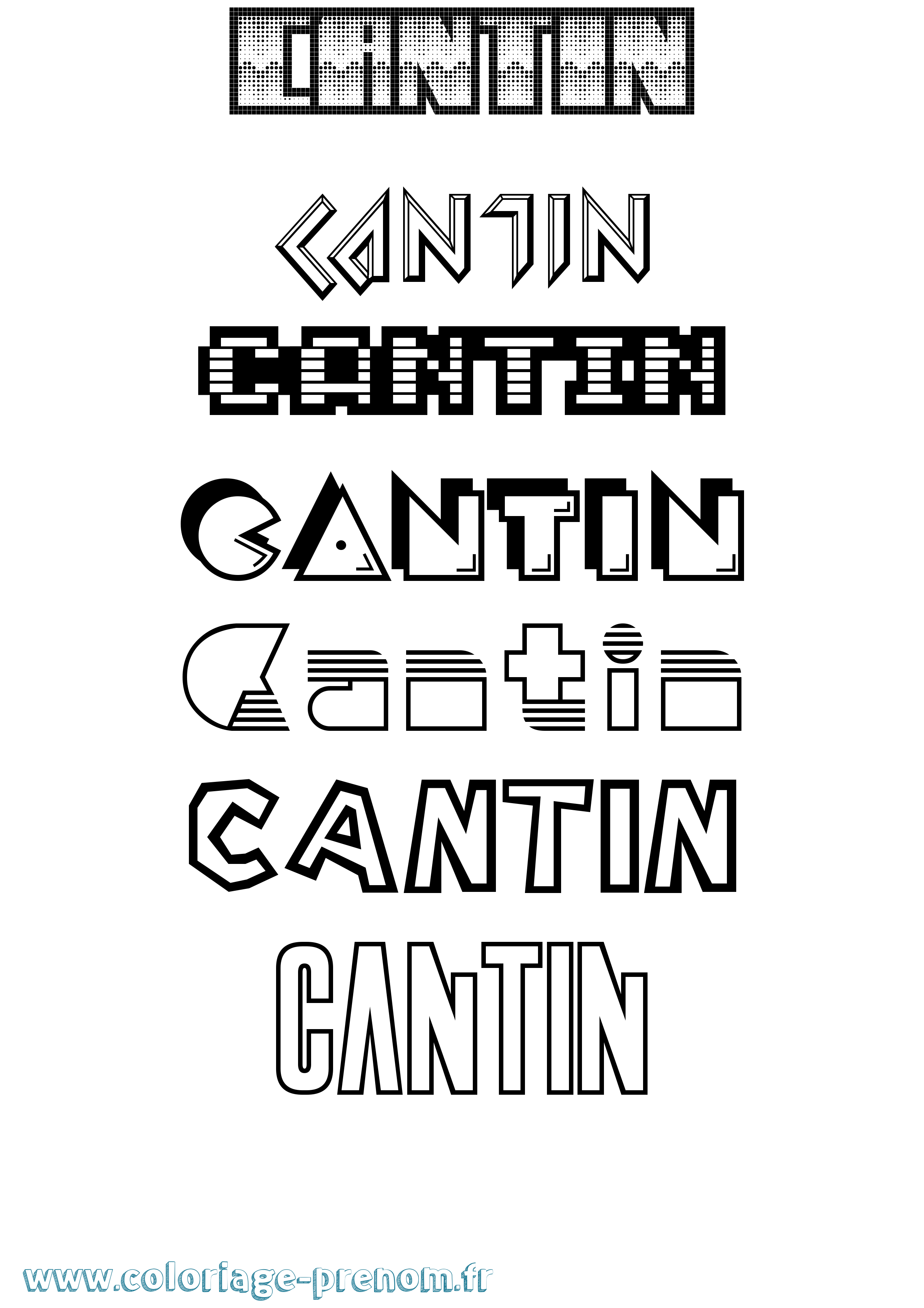Coloriage Cantin Jeux Vidéos Coloriage prénom Cantin Jeux Vidéos
