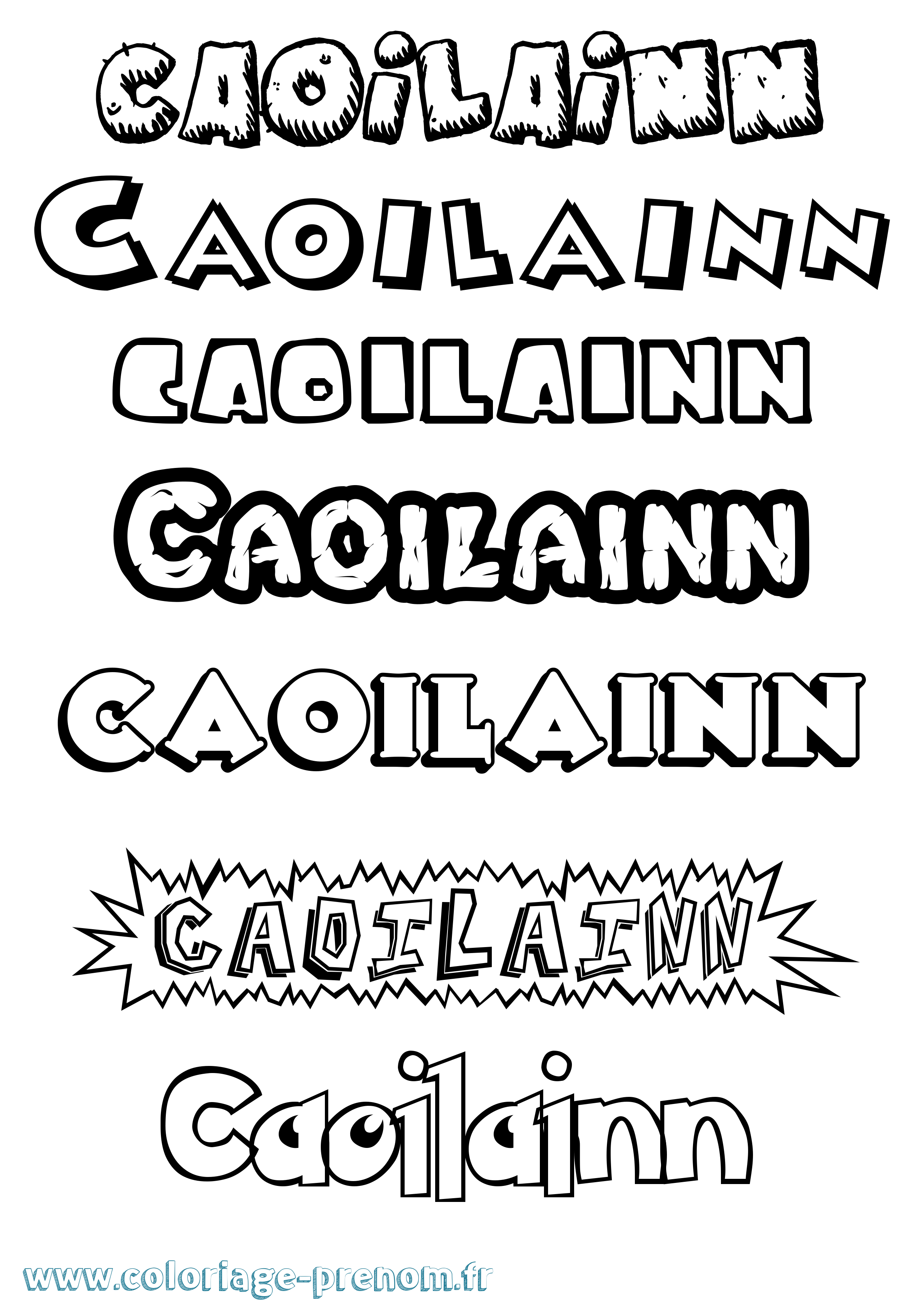 Coloriage prénom Caoilainn Dessin Animé