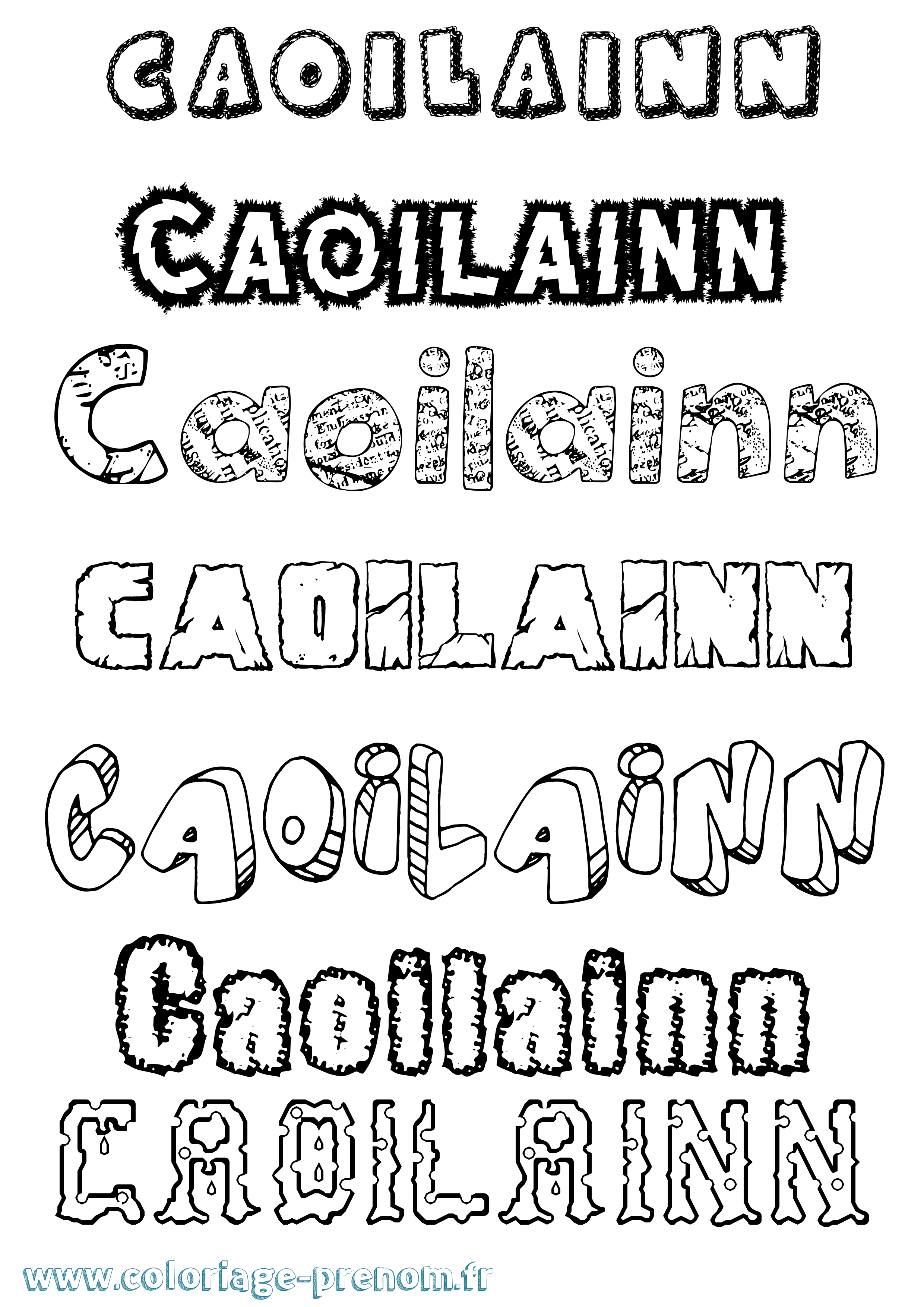 Coloriage Caoilainn Destructuré Coloriage prénom Caoilainn Destructuré