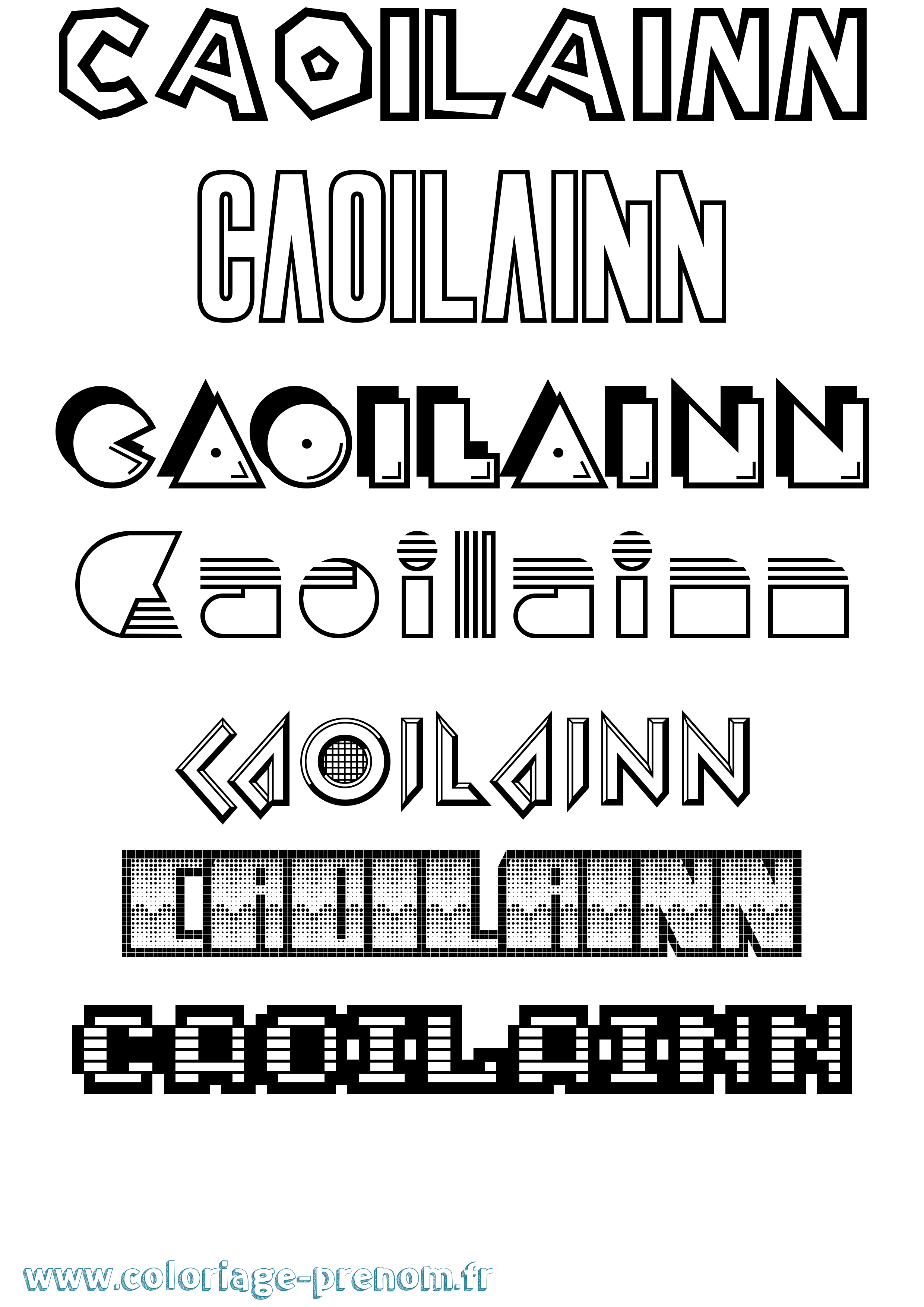 Coloriage Caoilainn Jeux Vidéos Coloriage prénom Caoilainn Jeux Vidéos