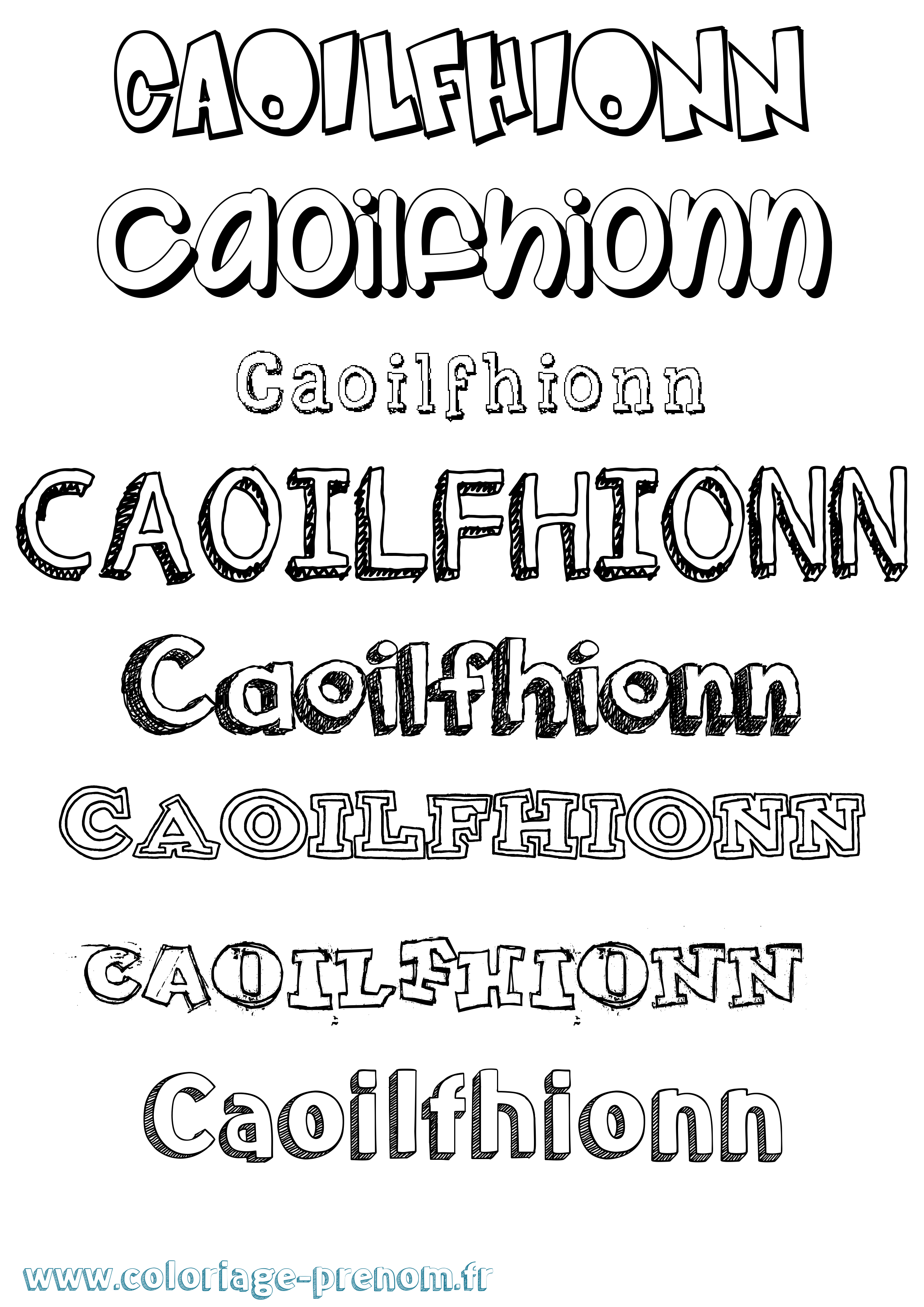 Coloriage Caoilfhionn Dessiné Coloriage prénom Caoilfhionn Dessiné