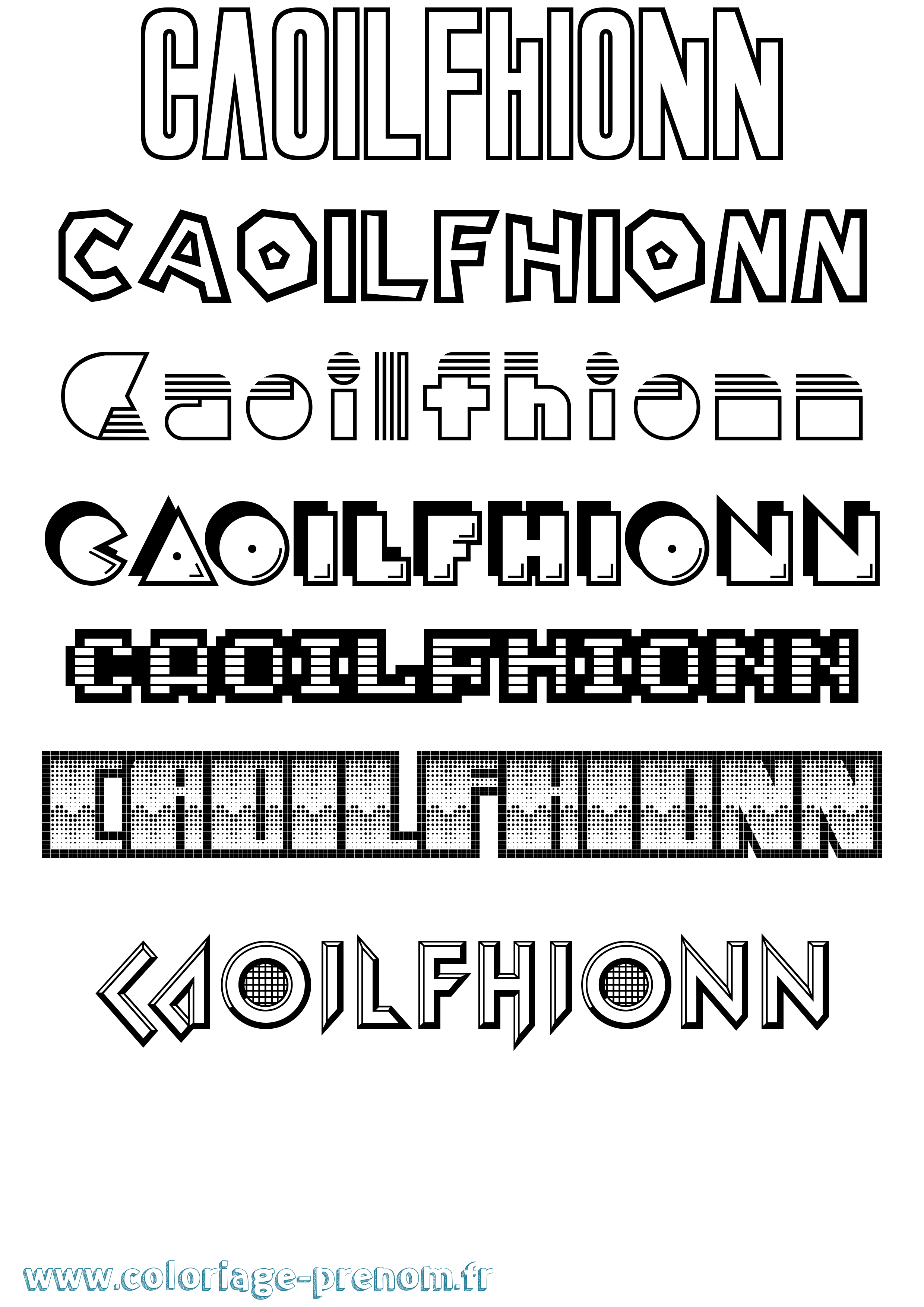 Coloriage Caoilfhionn Jeux Vidéos Coloriage prénom Caoilfhionn Jeux Vidéos