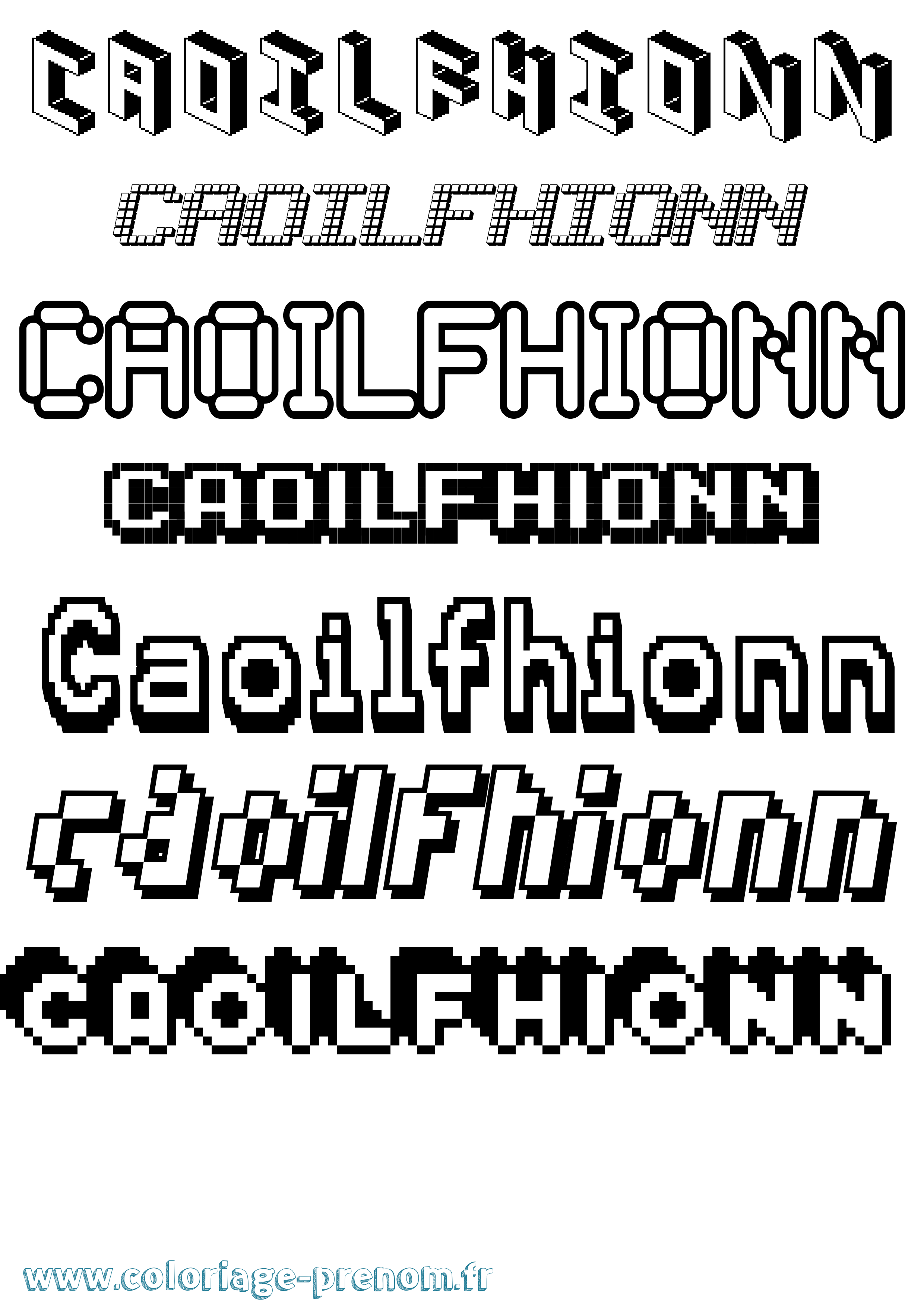 Coloriage Caoilfhionn Pixel Coloriage prénom Caoilfhionn Pixel