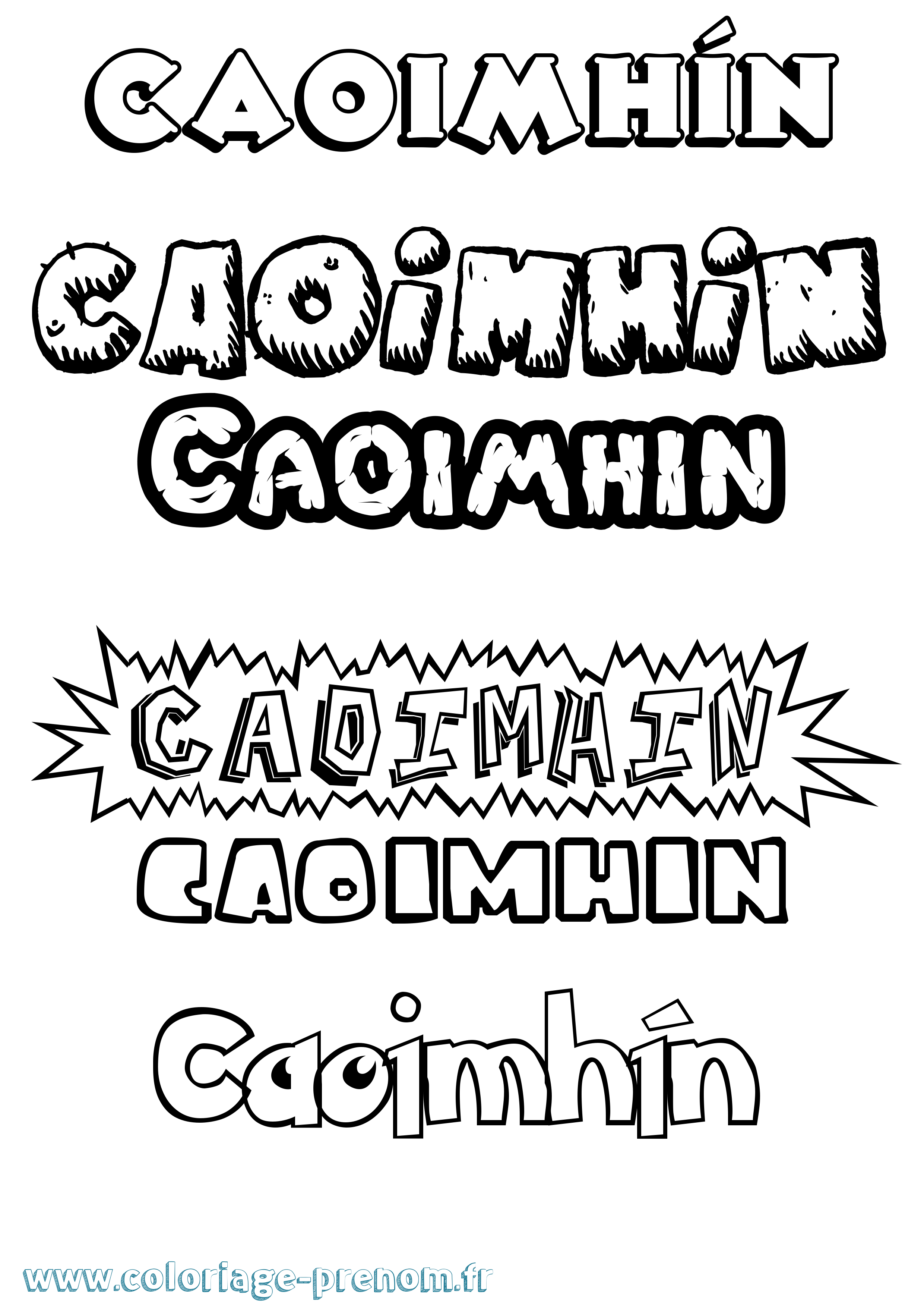 Coloriage Caoimhín Dessin Animé Coloriage prénom Caoimhín Dessin Animé