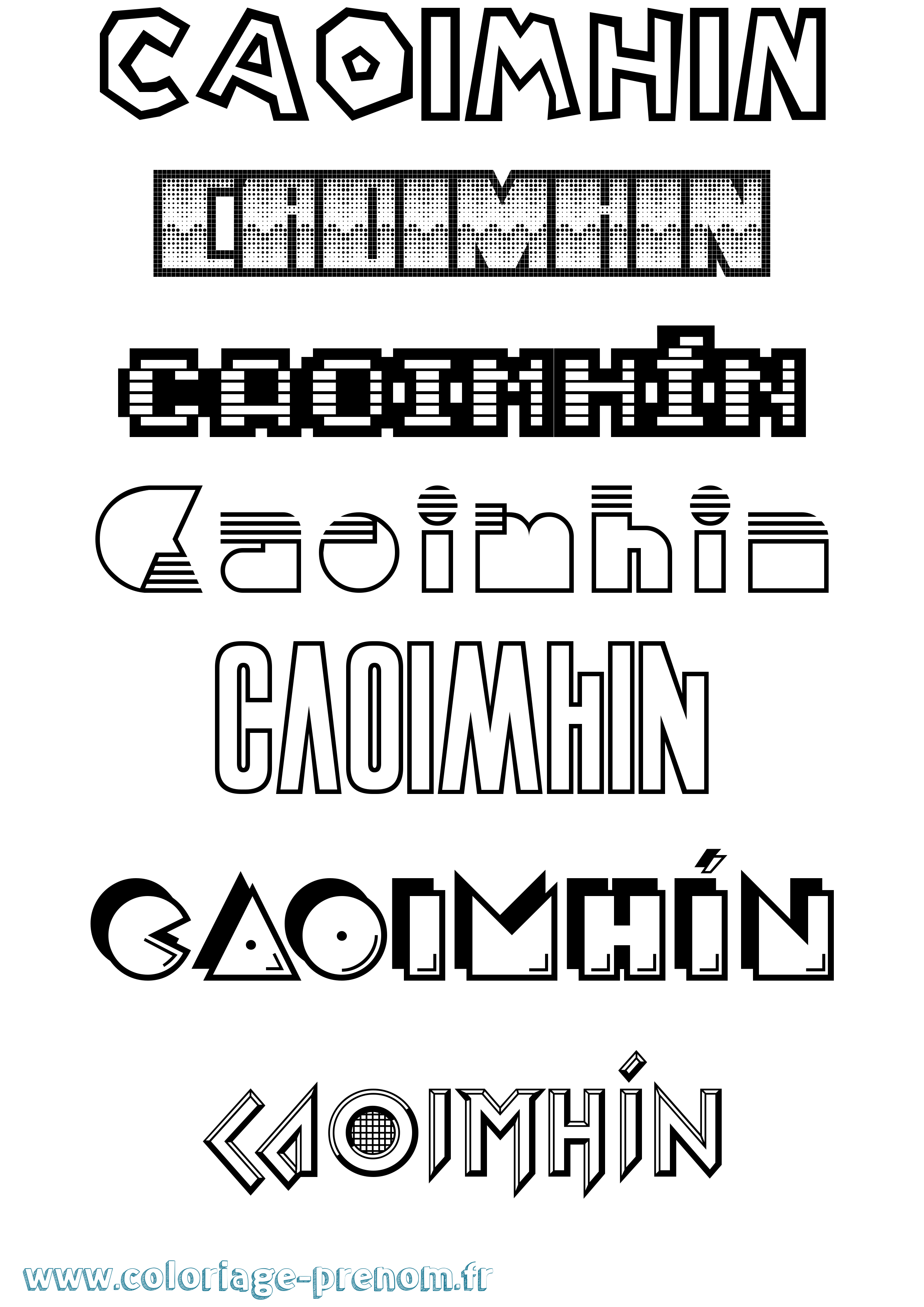Coloriage Caoimhín Jeux Vidéos Coloriage prénom Caoimhín Jeux Vidéos