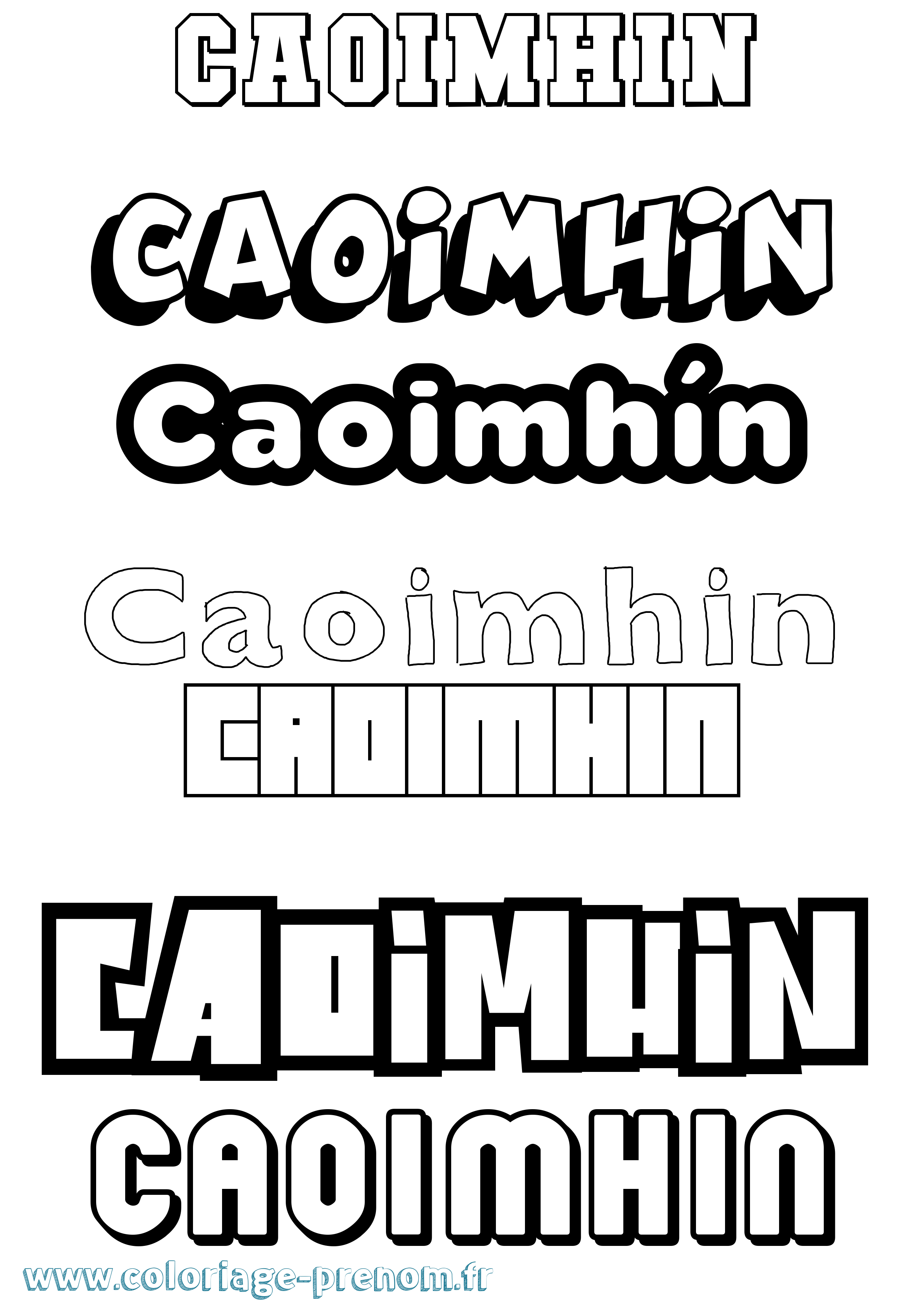 Coloriage Caoimhín Simple Coloriage prénom Caoimhín Simple