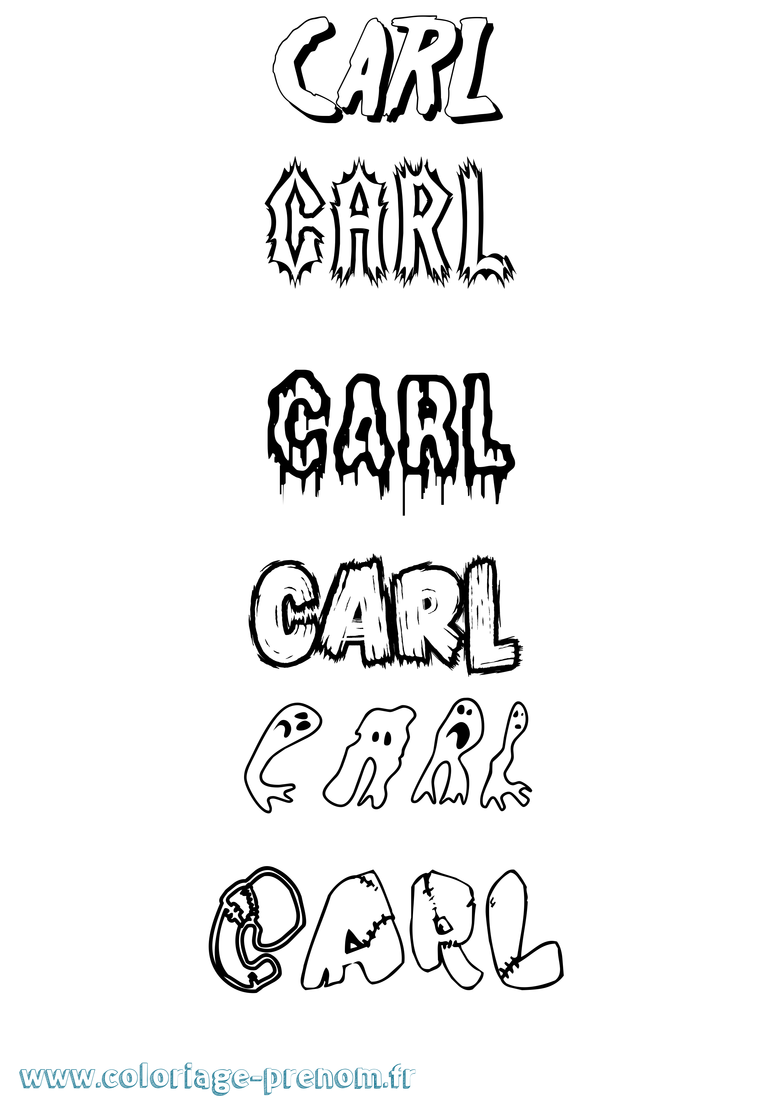 Coloriage prénom Carl