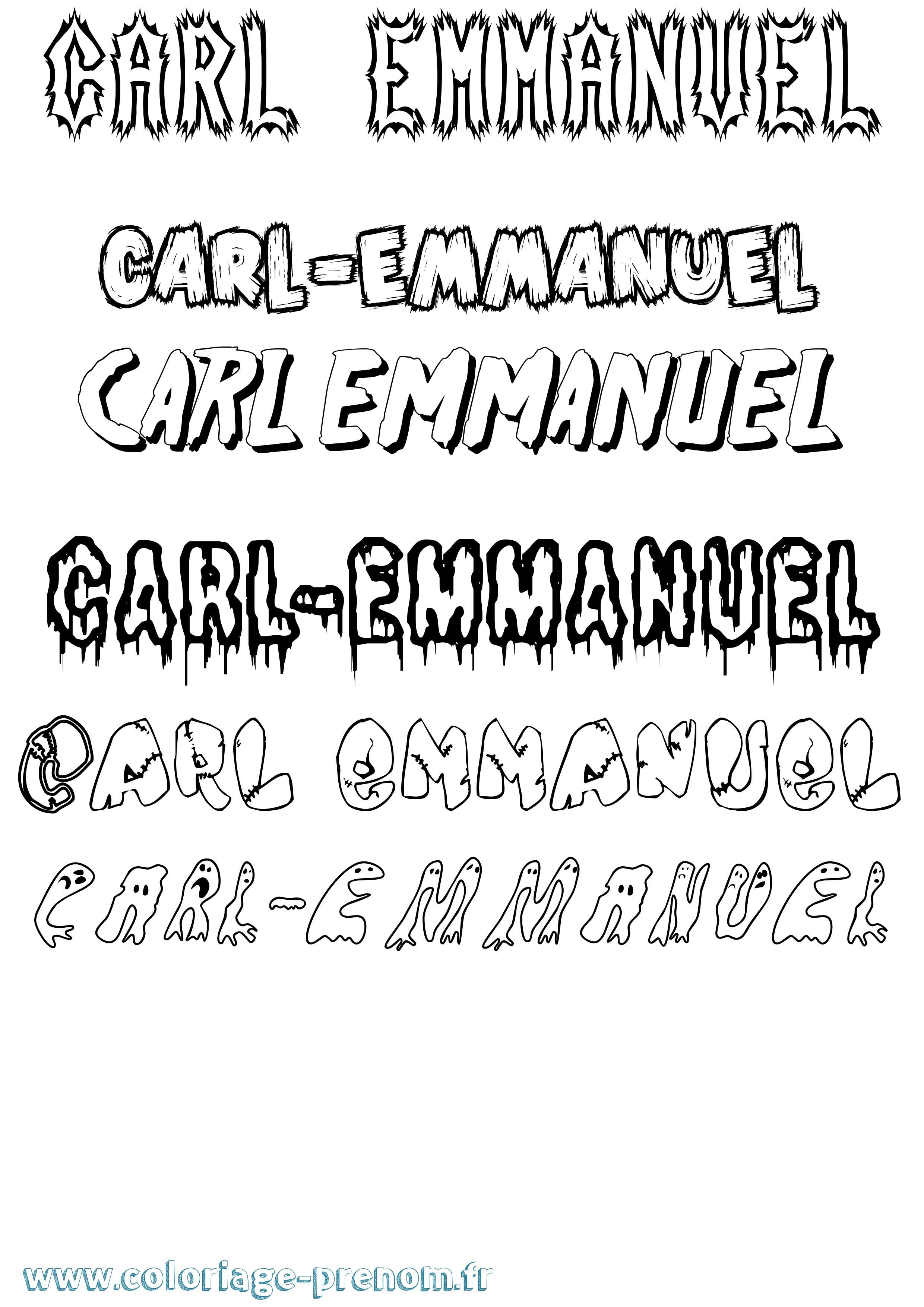 Coloriage prénom Carl-Emmanuel Frisson