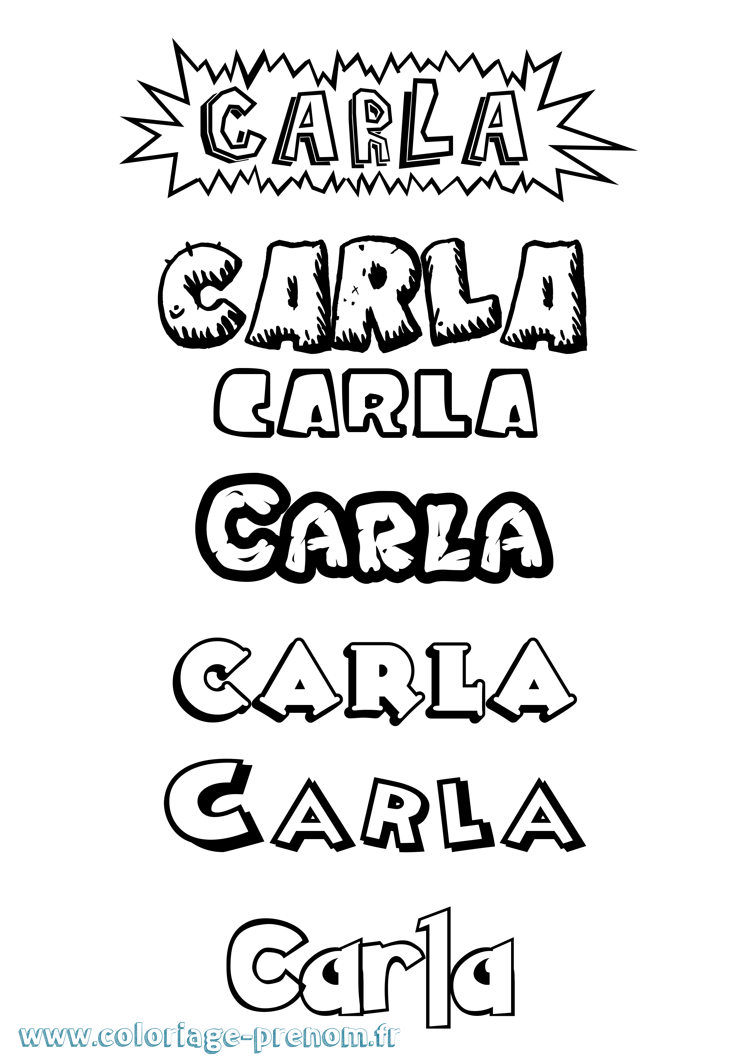 Coloriage prénom Carla