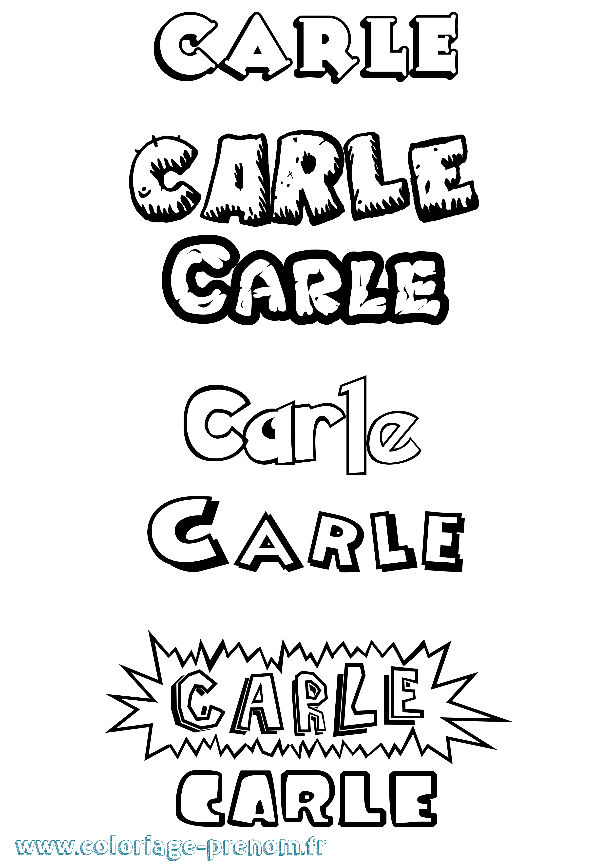 Coloriage Carle Dessin Animé Coloriage prénom Carle Dessin Animé