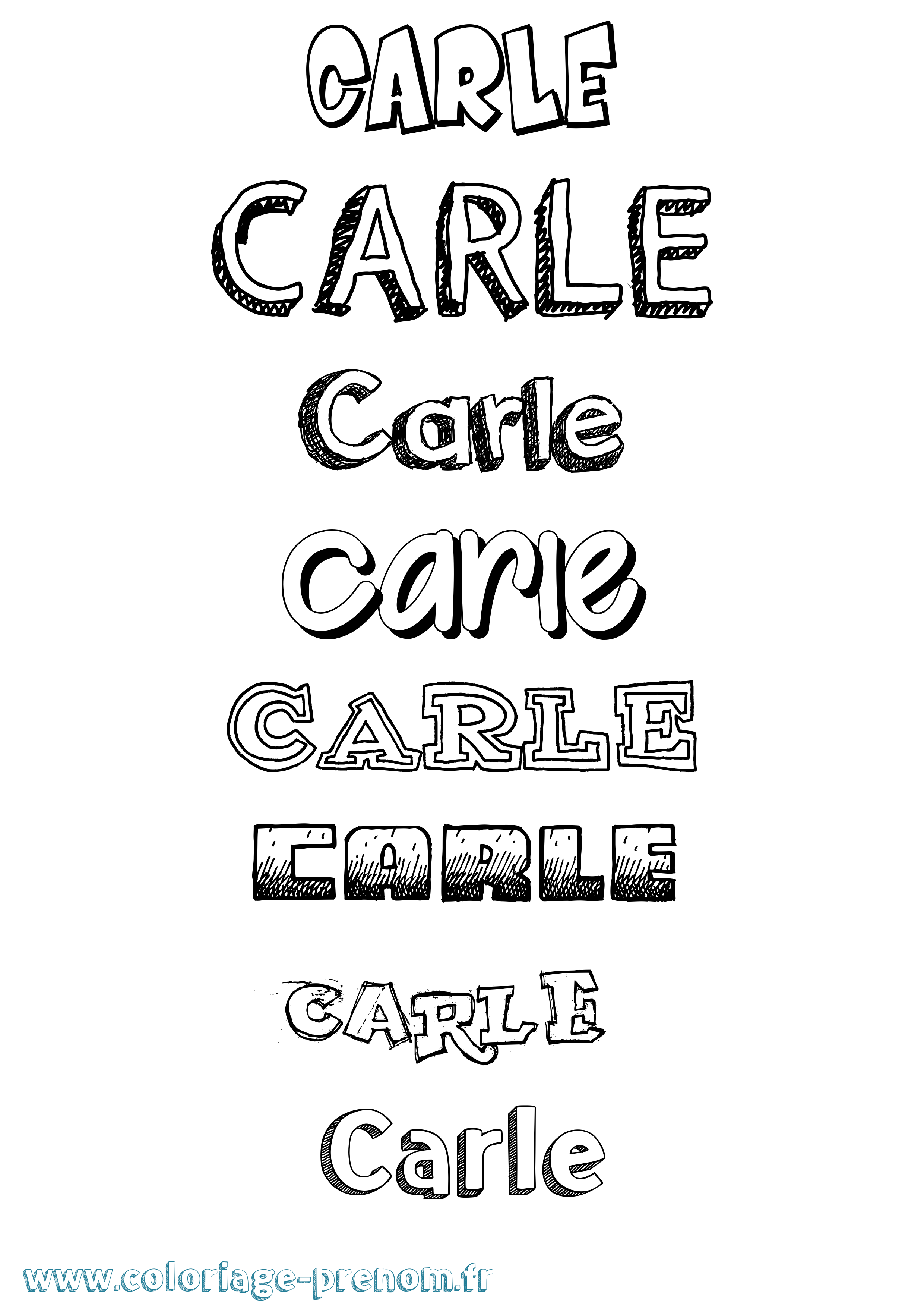 Coloriage Carle Dessiné Coloriage prénom Carle Dessiné