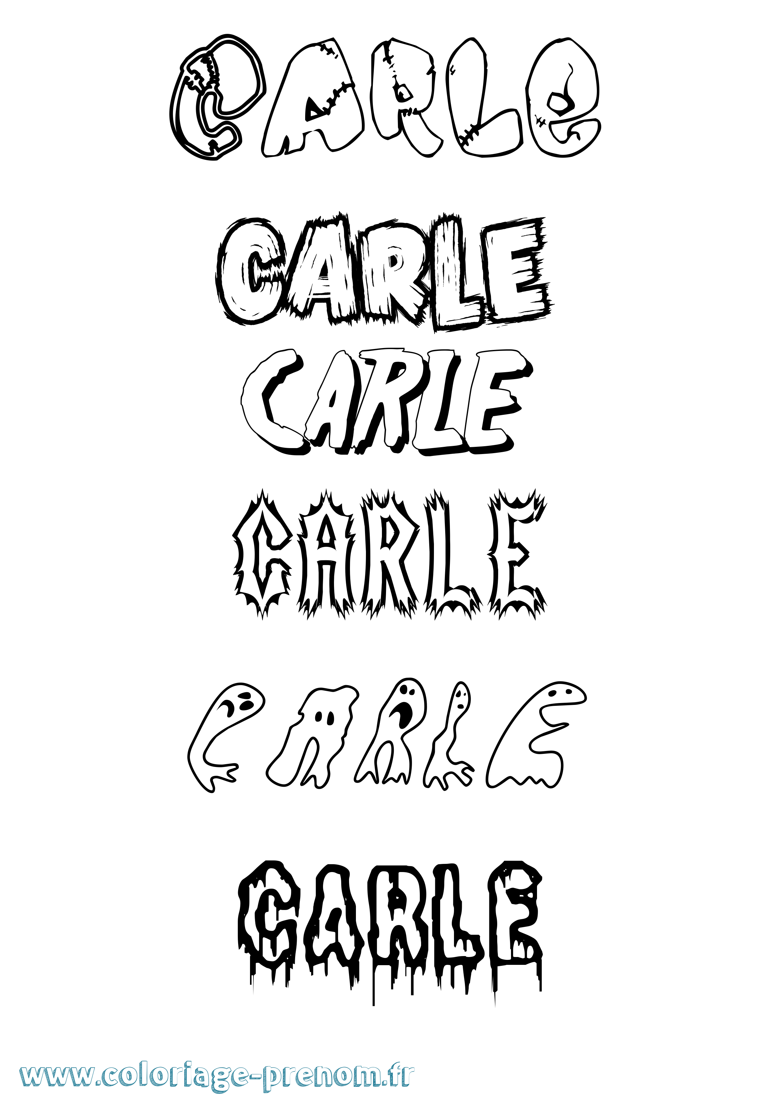 Coloriage Carle Frisson Coloriage prénom Carle Frisson