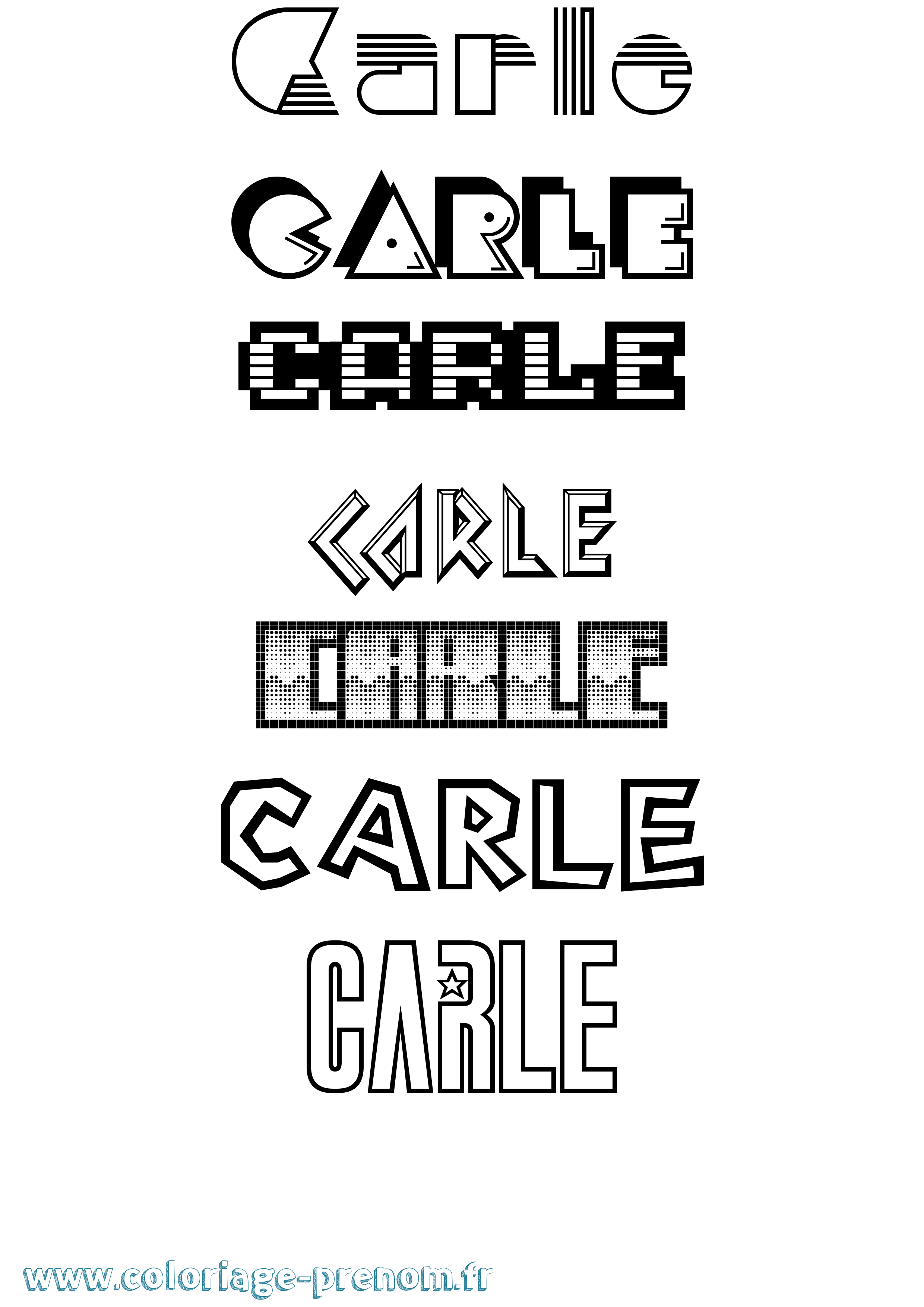 Coloriage Carle Jeux Vidéos Coloriage prénom Carle Jeux Vidéos