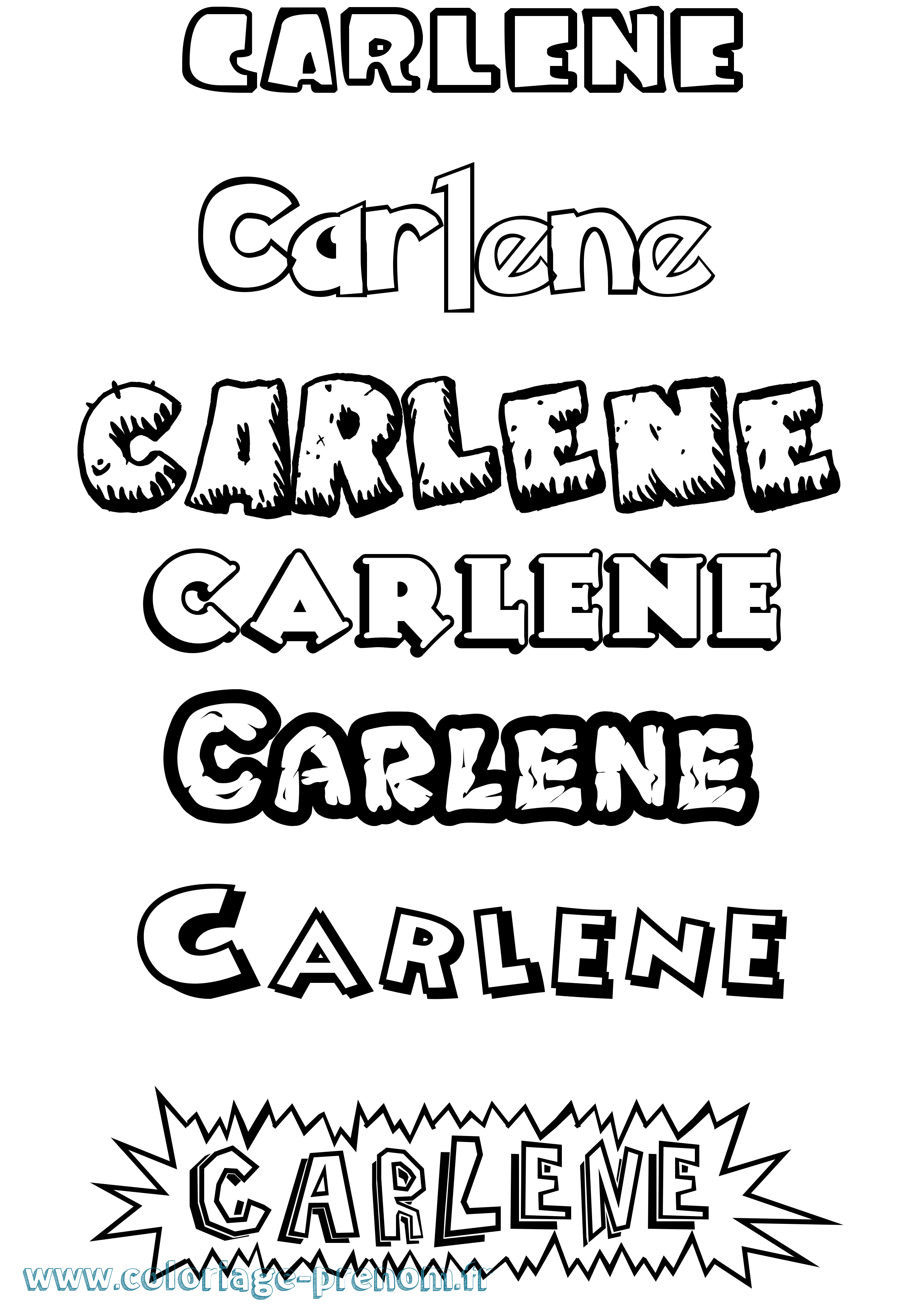 Coloriage prénom Carlene Dessin Animé