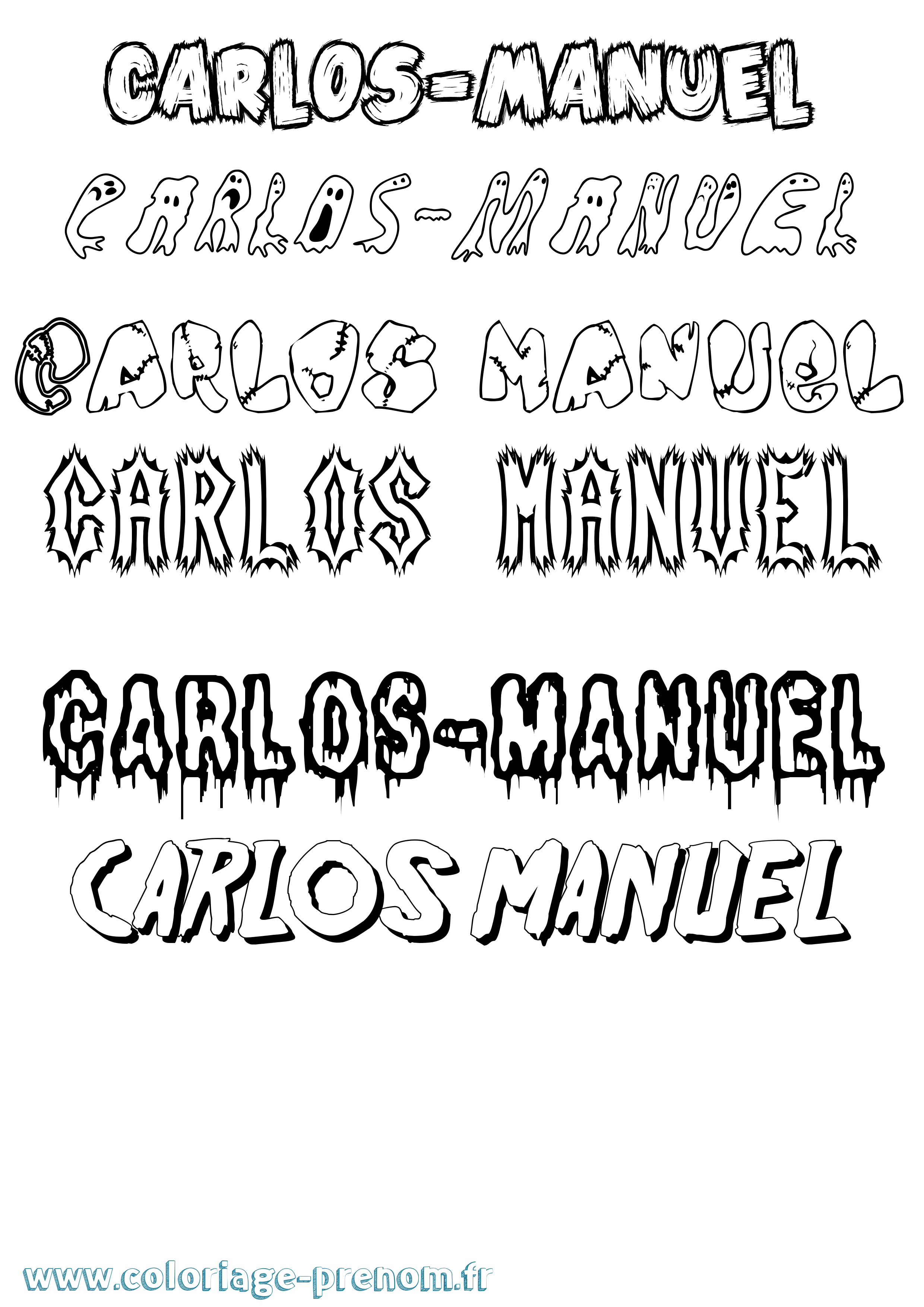 Coloriage prénom Carlos-Manuel Frisson