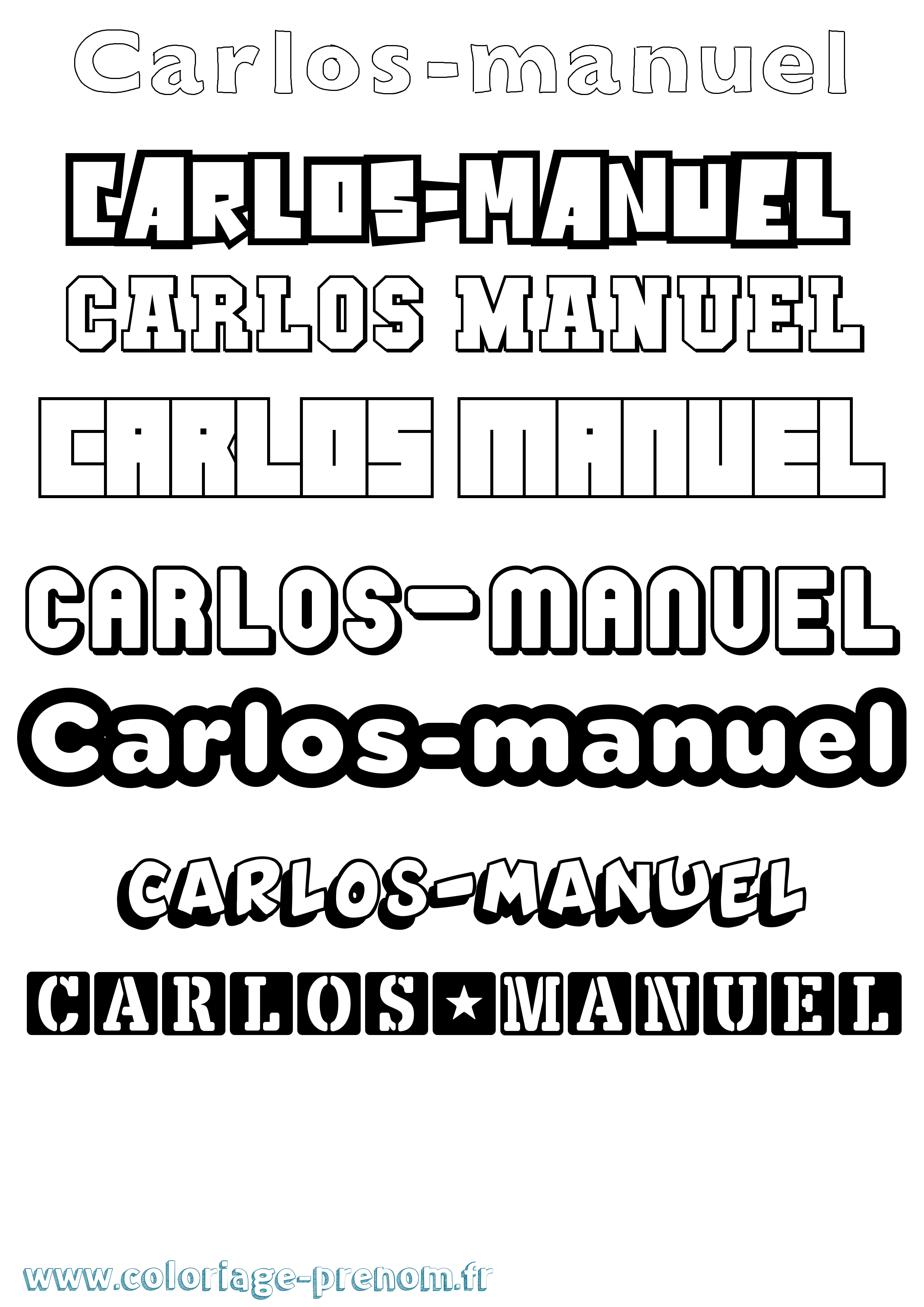 Coloriage prénom Carlos-Manuel Simple