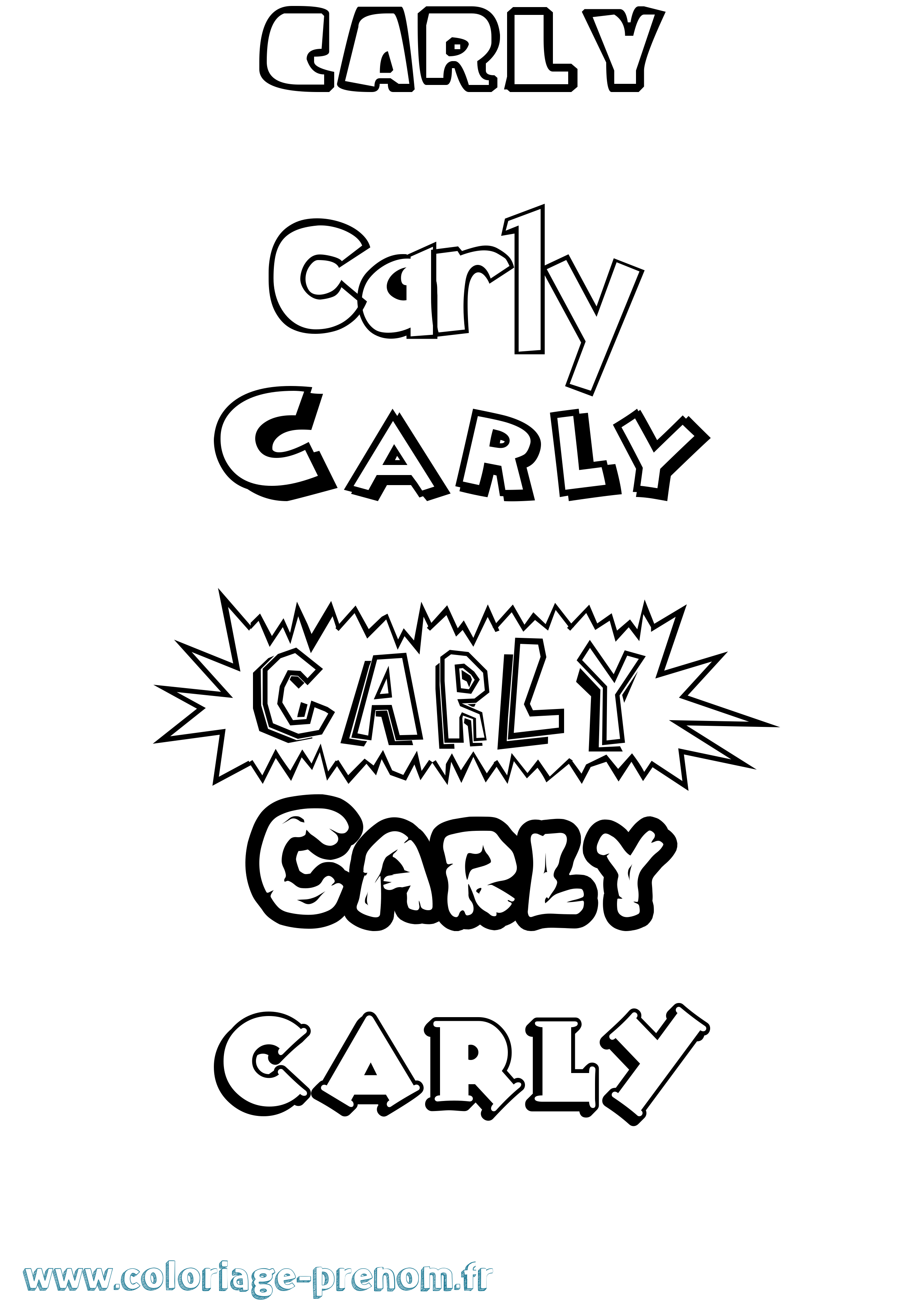 Coloriage prénom Carly Dessin Animé