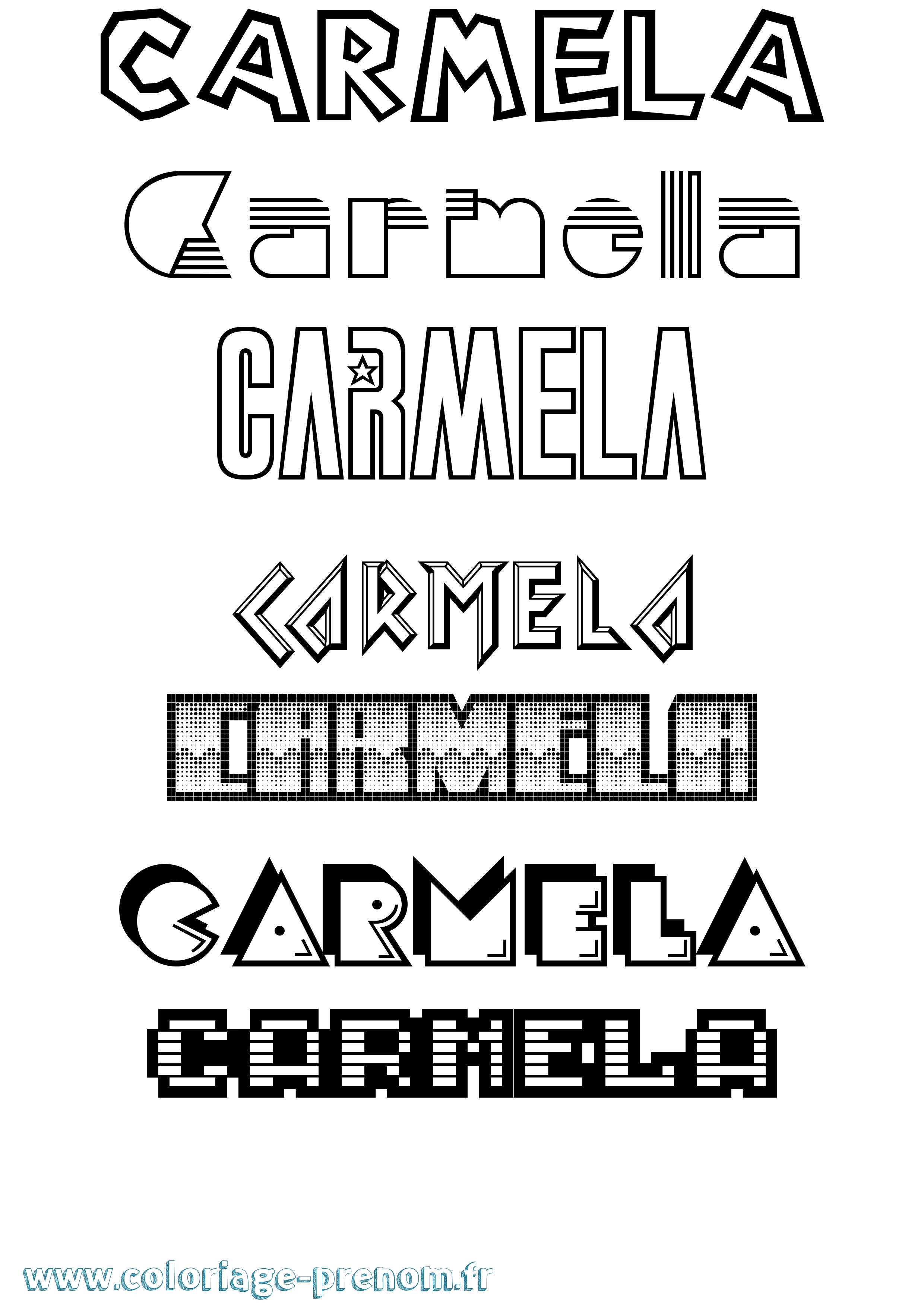 Coloriage prénom Carmela Jeux Vidéos