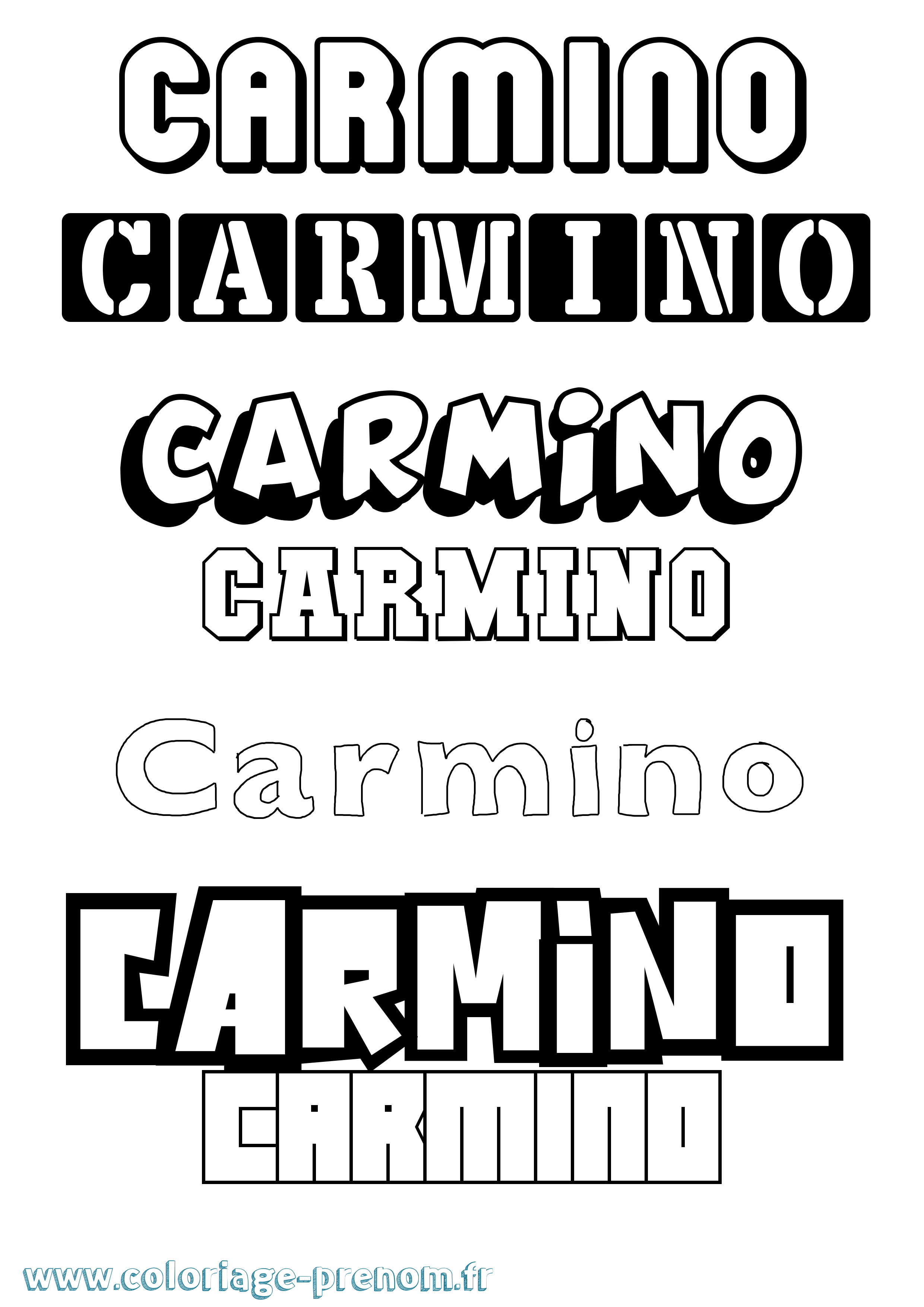 Coloriage prénom Carmino Simple