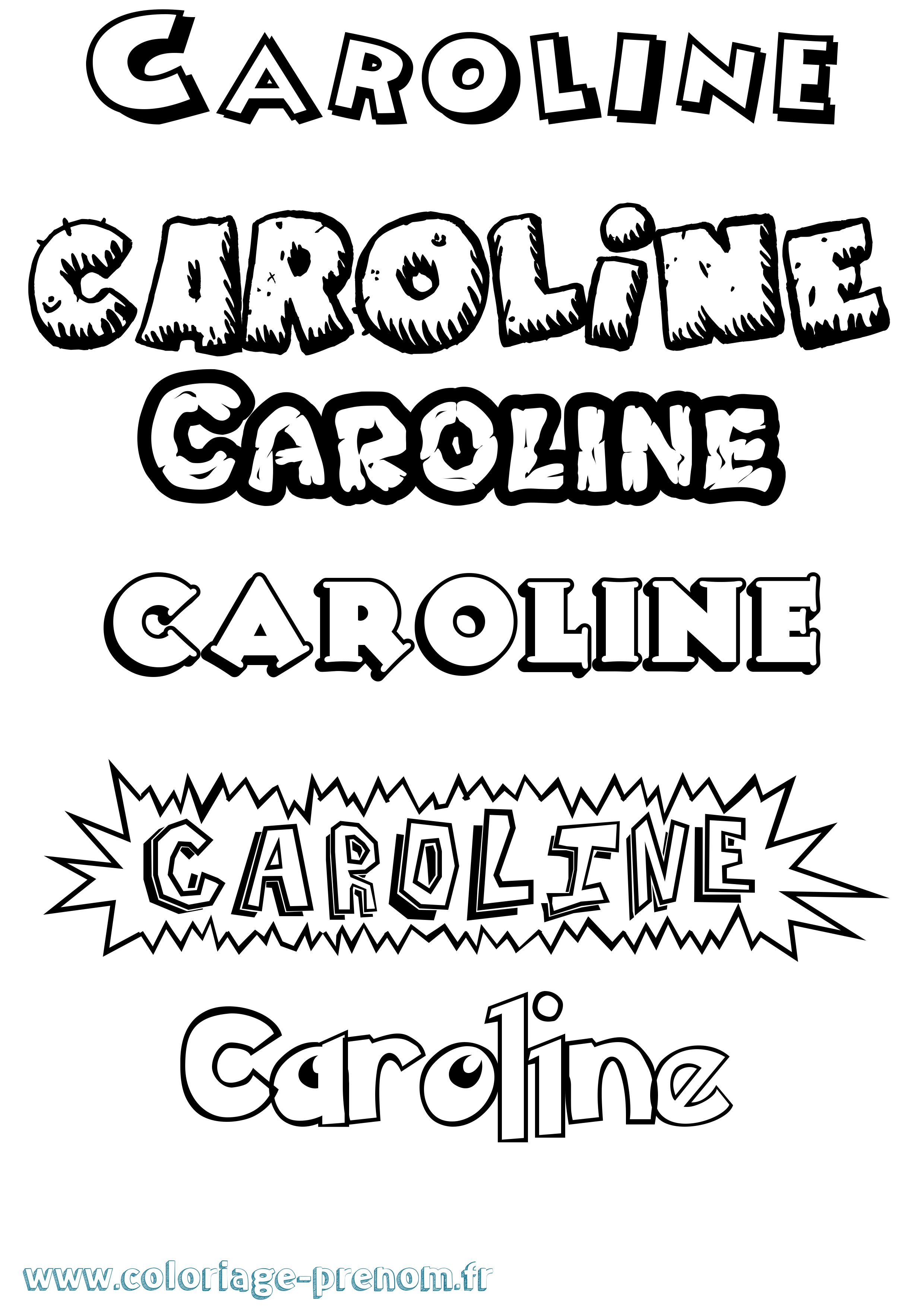 Coloriage prénom Caroline